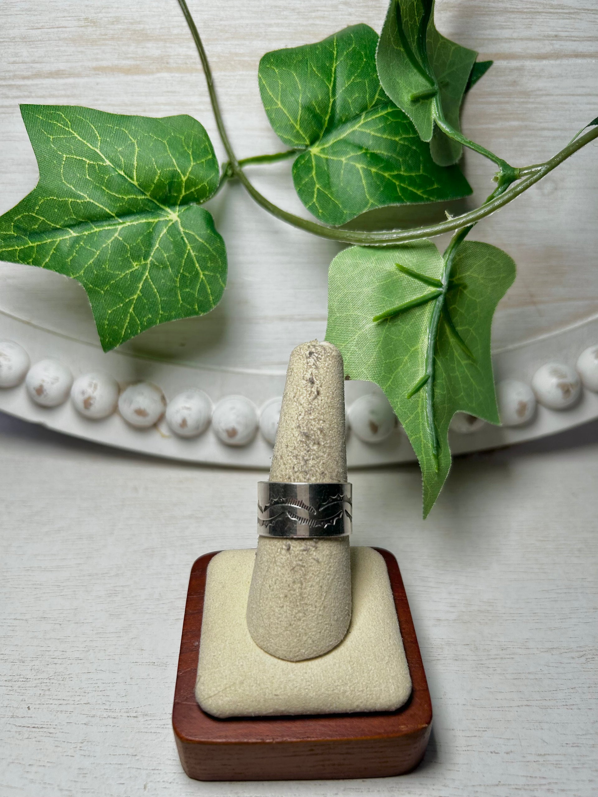 Navajo Made Sterling Silver Ring Size 8.5