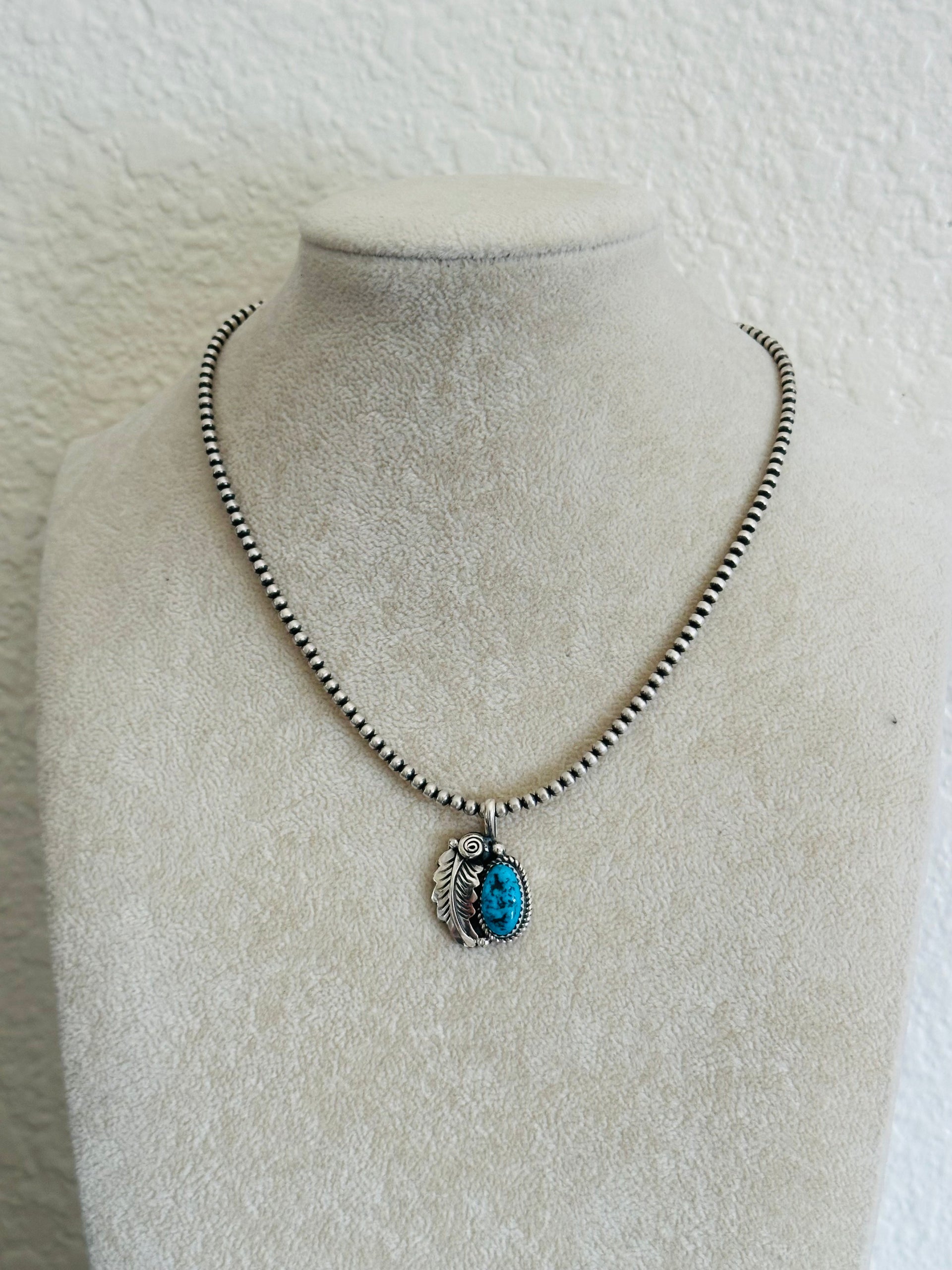 Julia Etsitty Kingman Turquoise & Sterling Silver Pendants