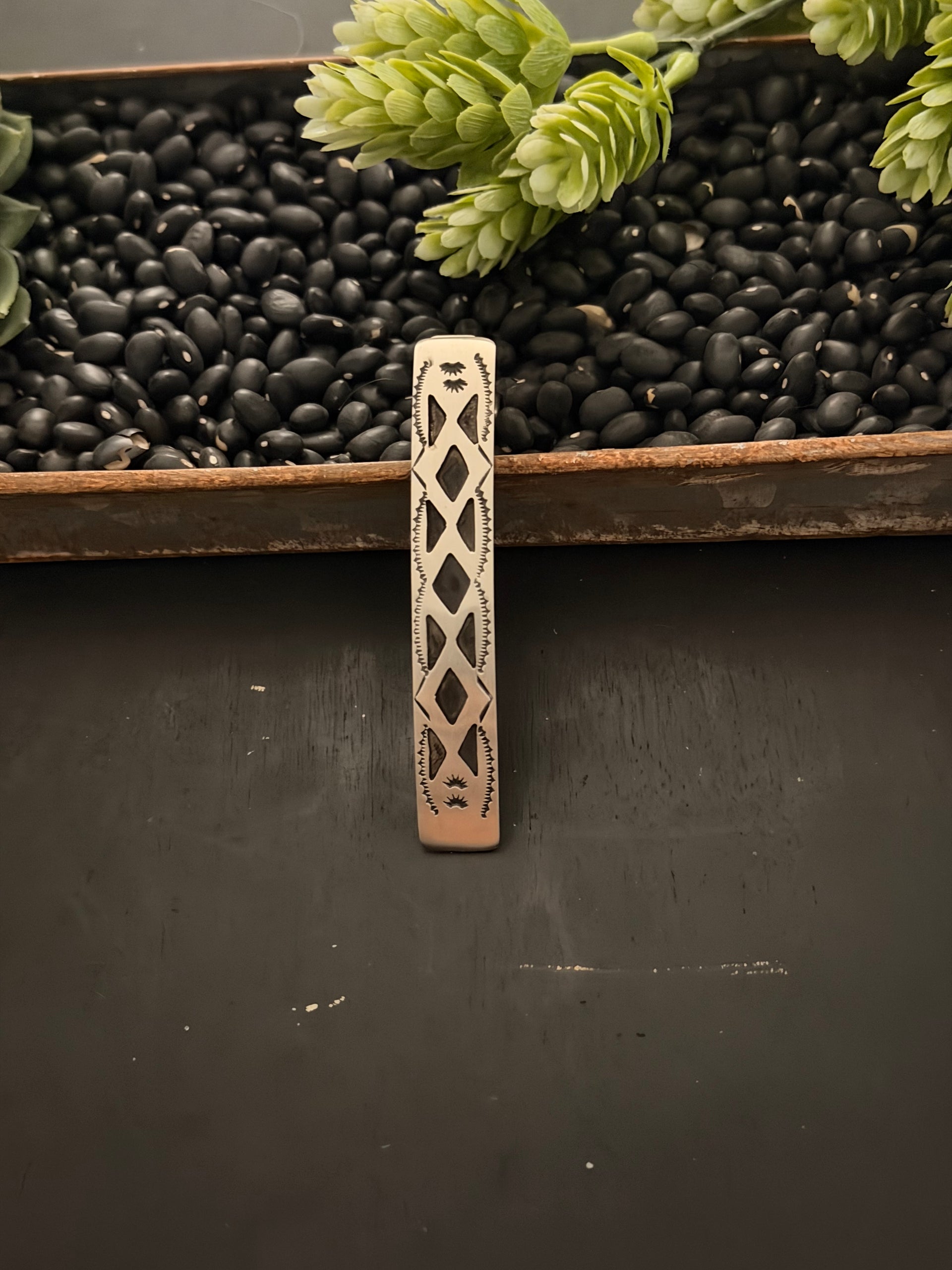 Navajo Made Sterling Silver Hair Barrette