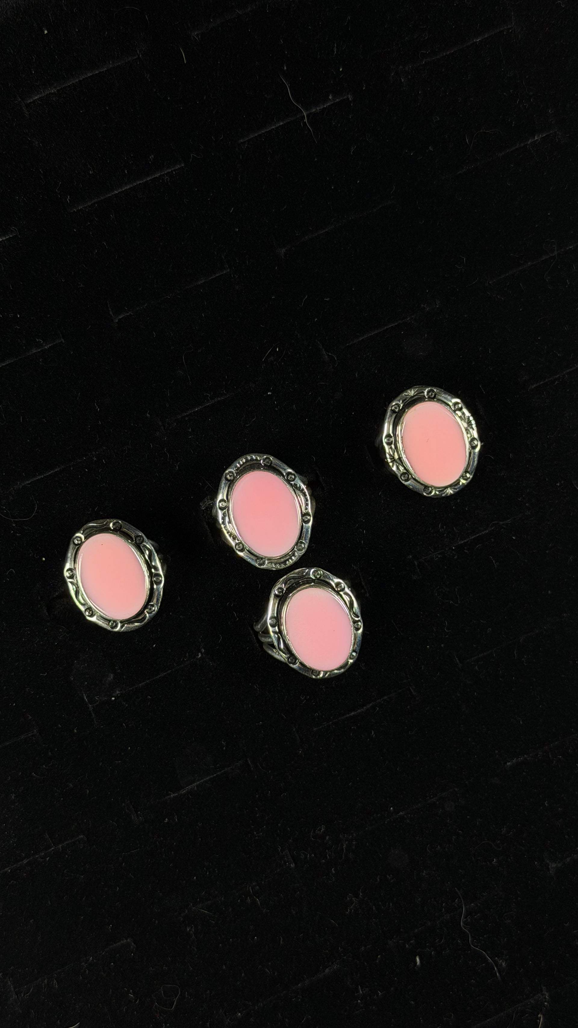 Navajo Made Pink Conch & Sterling Silver Ring
