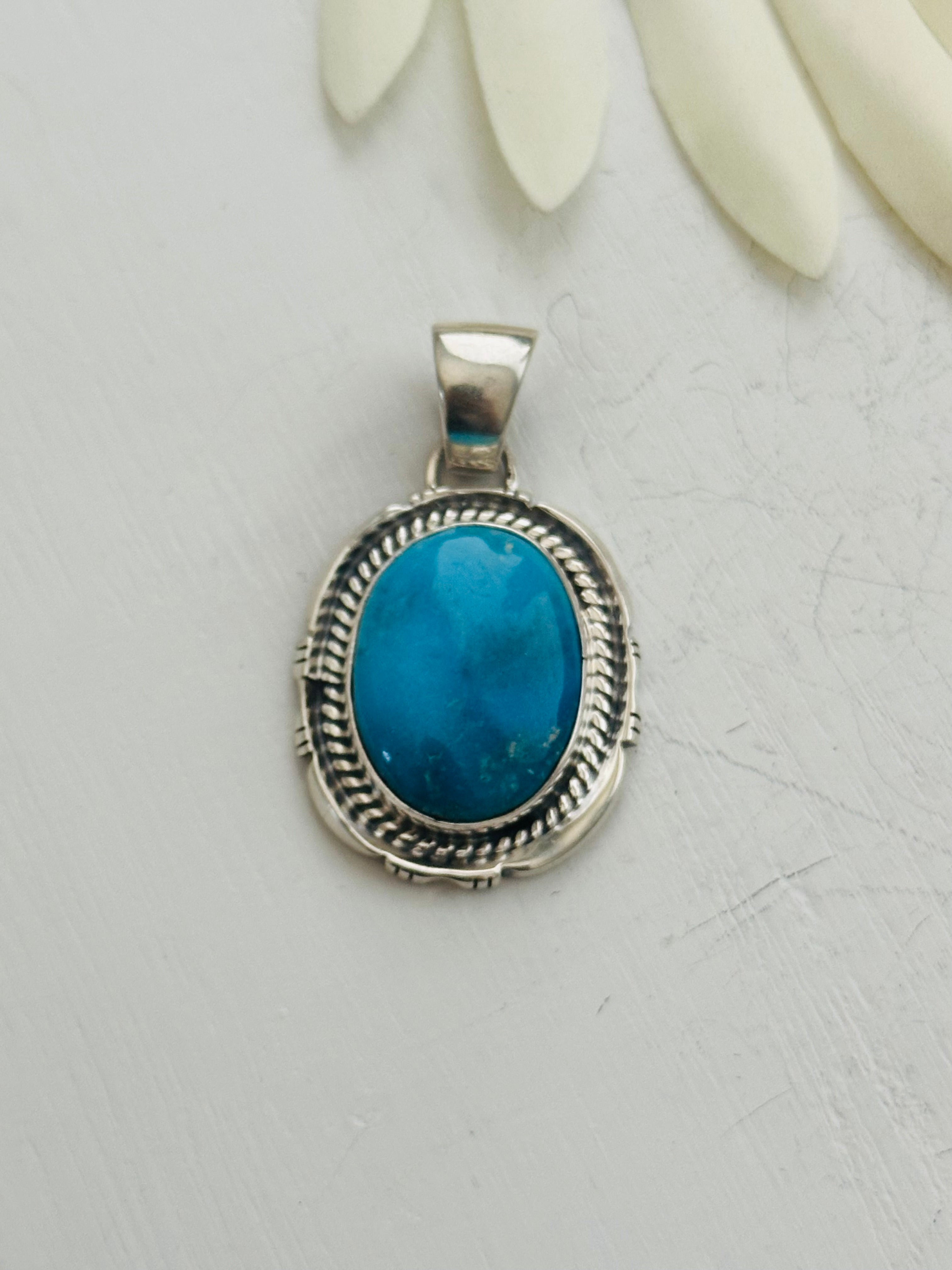 Jon Begay Kingman Turquoise & Sterling Silver Pendant