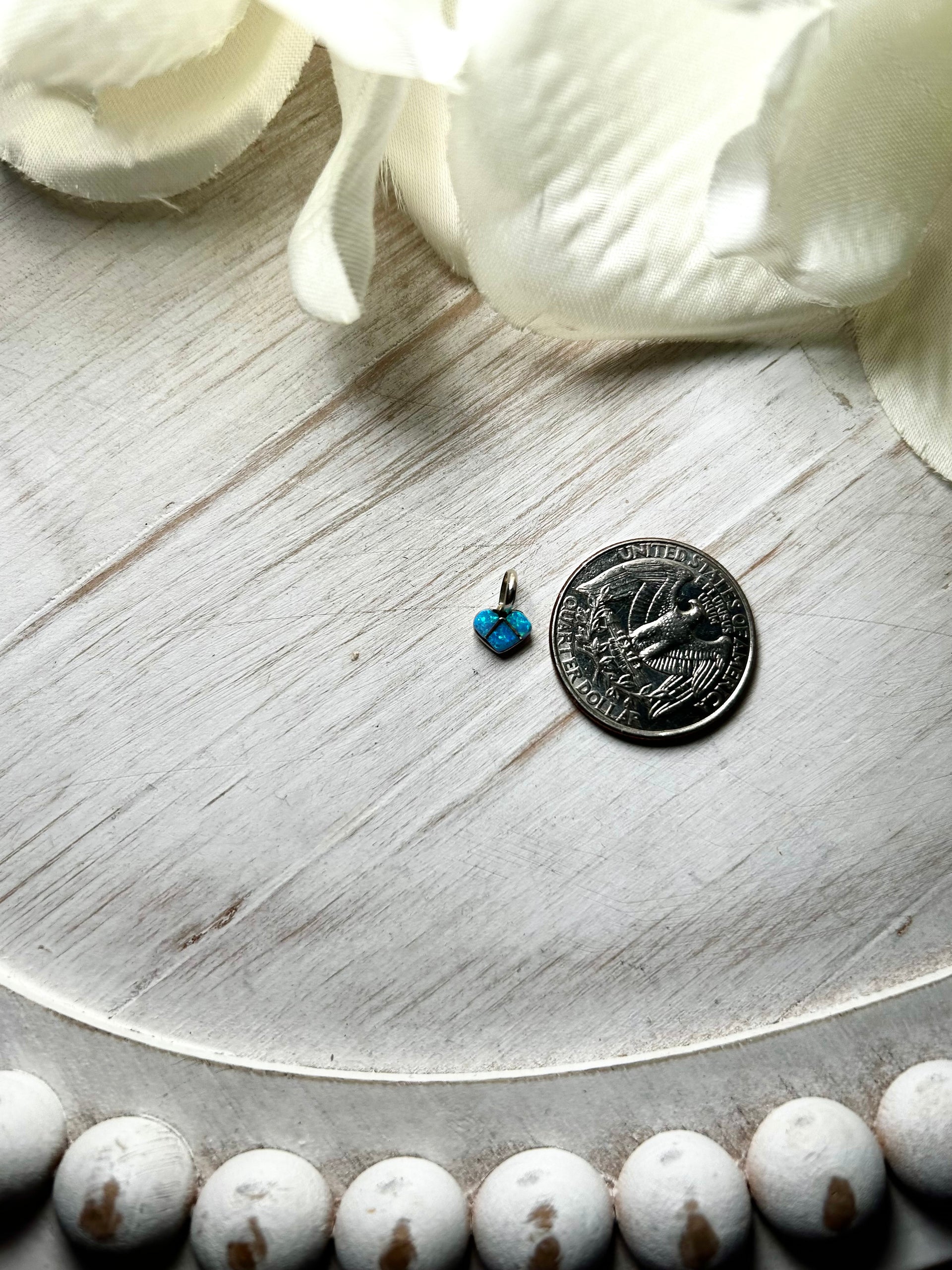 Zuni Made Opal & Sterling Silver Pendant