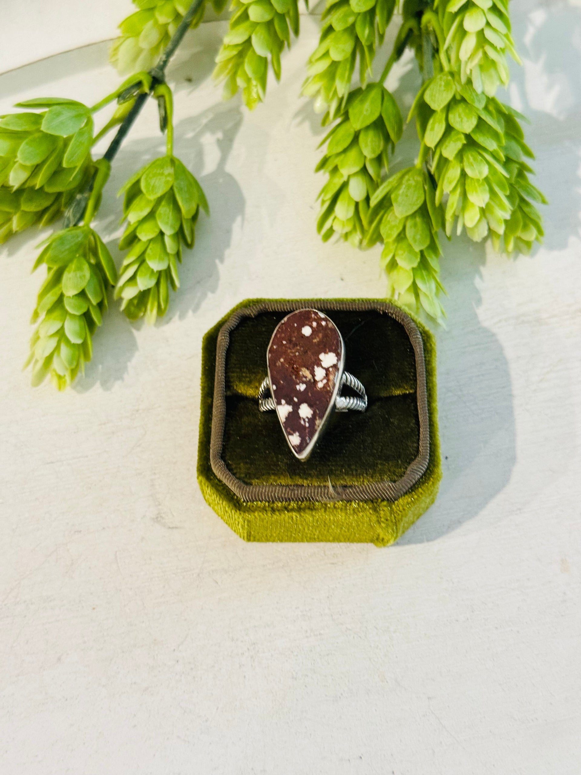 Southwest Made Wild Horse & Sterling Sliver Ring Size 9.75