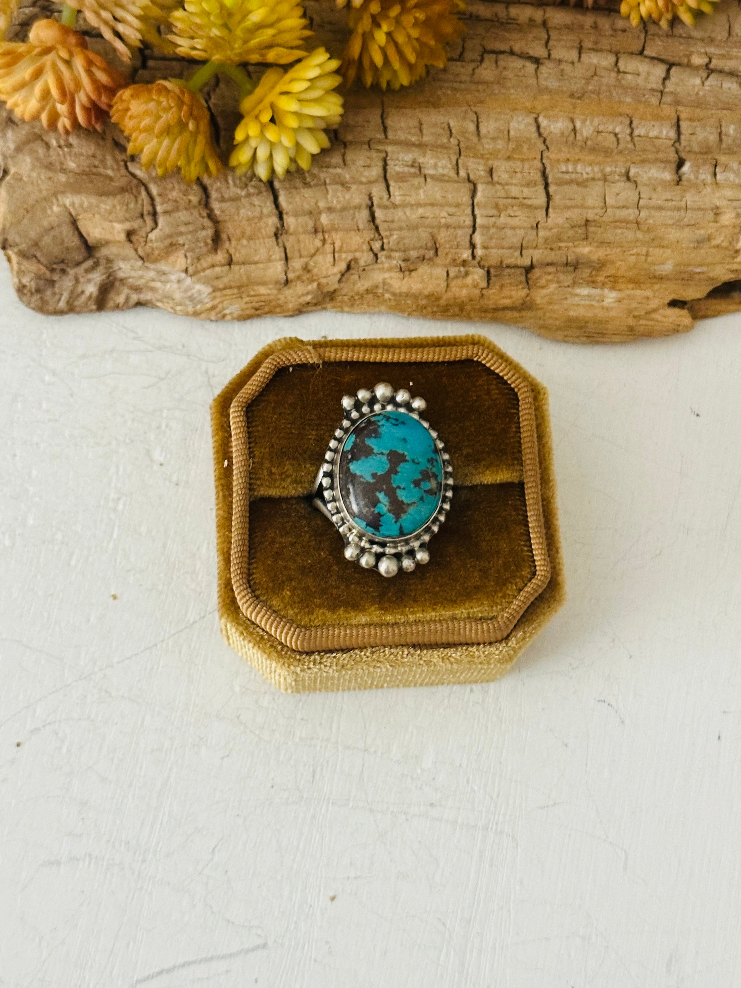 Navajo Made Turquoise & Sterling Silver Ring