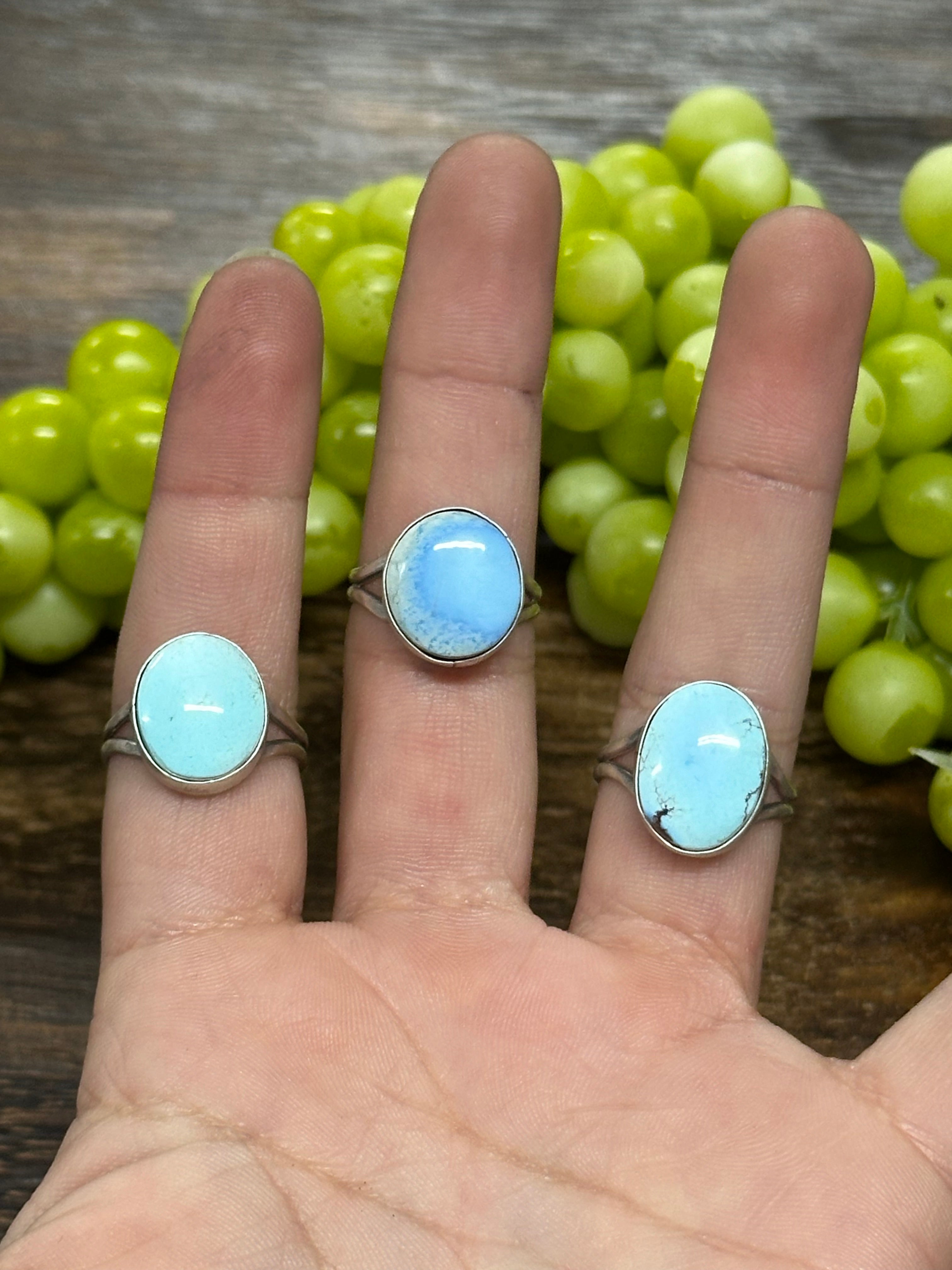 Navajo Made Golden Hills Turquoise & Sterling Silver Ring