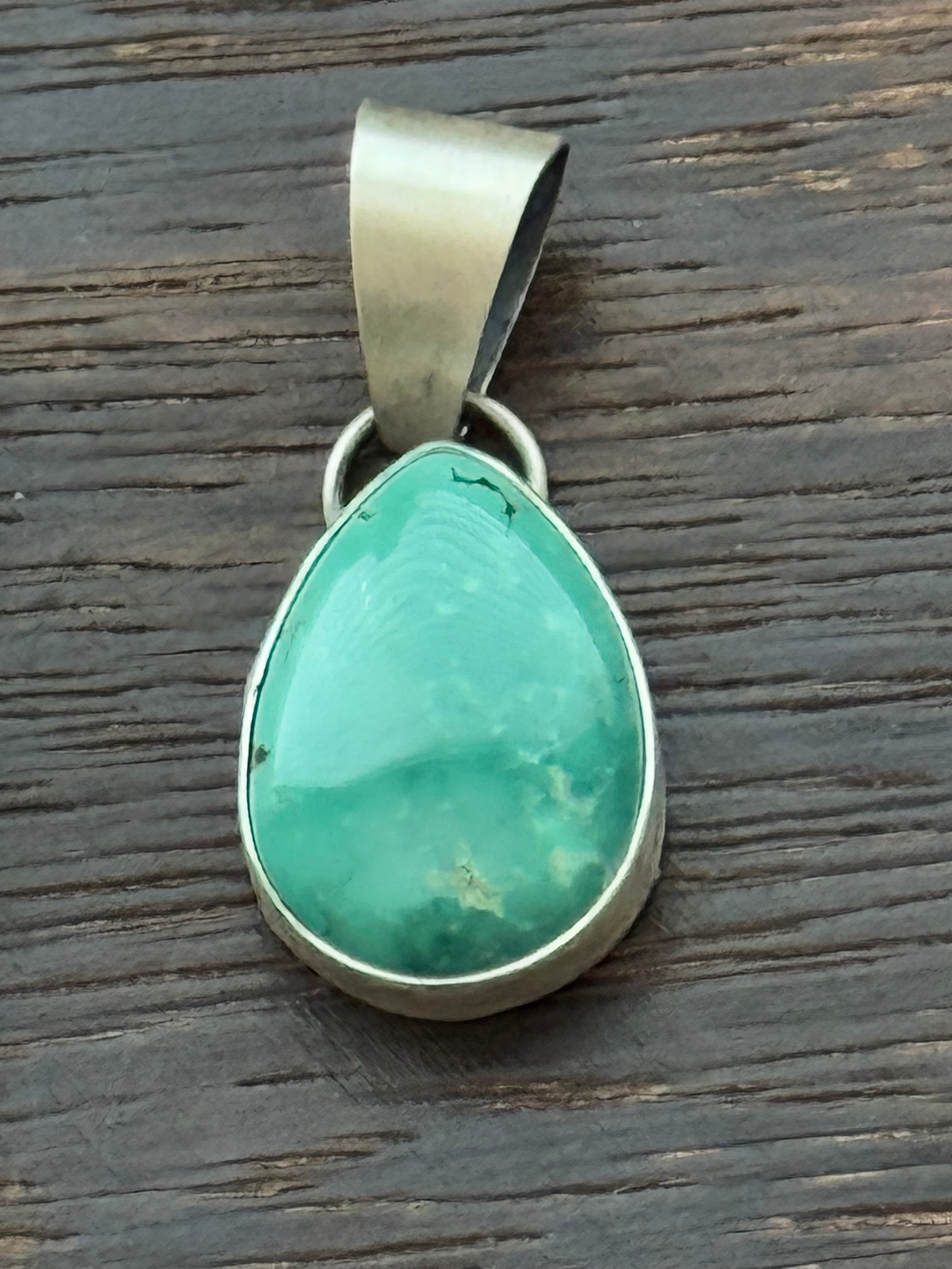 Navajo Made Royston Turquoise & Sterling Silver Pendant