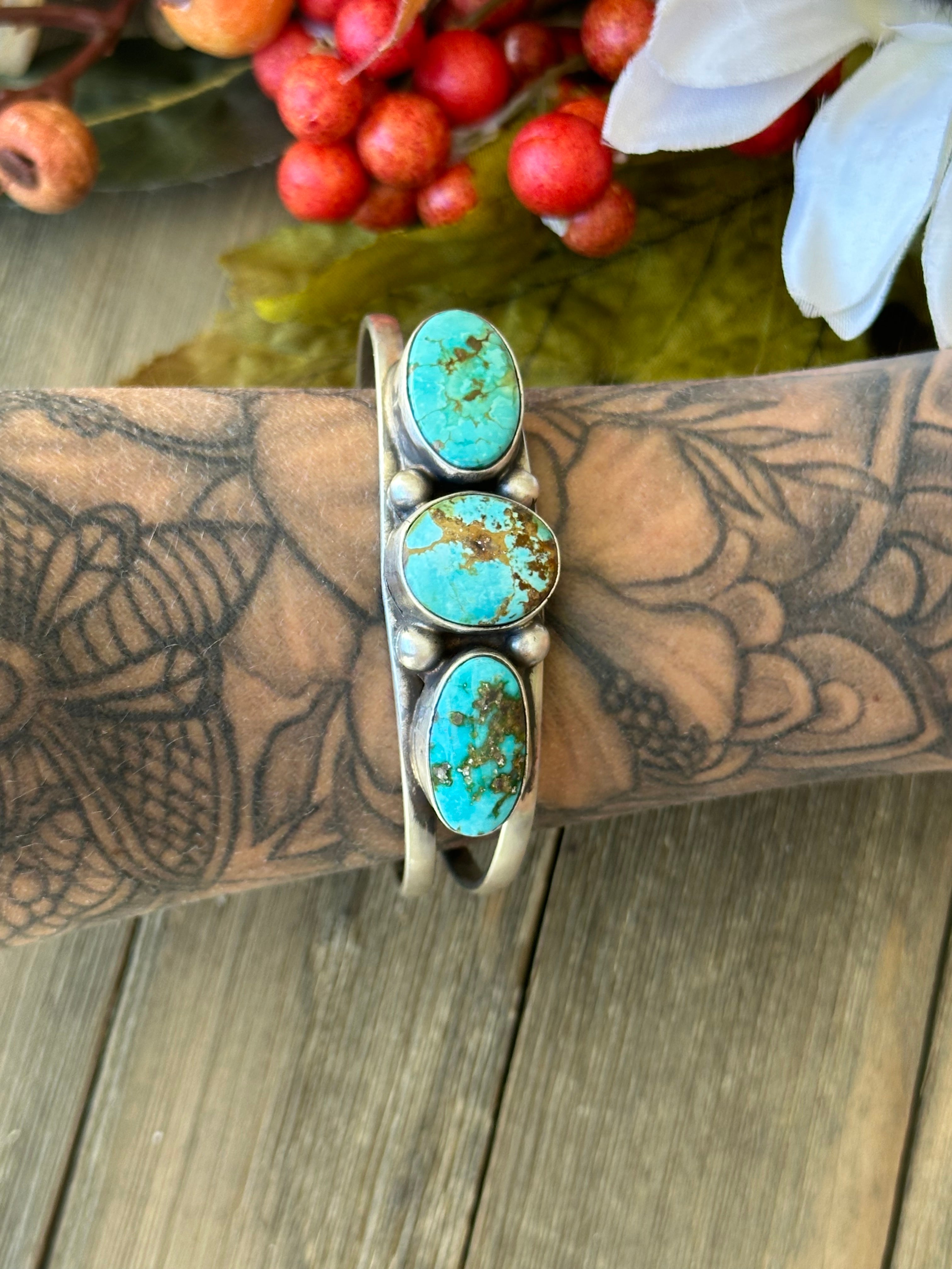 Kathleen Livingston Sonoran Mountain Turquoise & Sterling Silver Cuff Bracelet