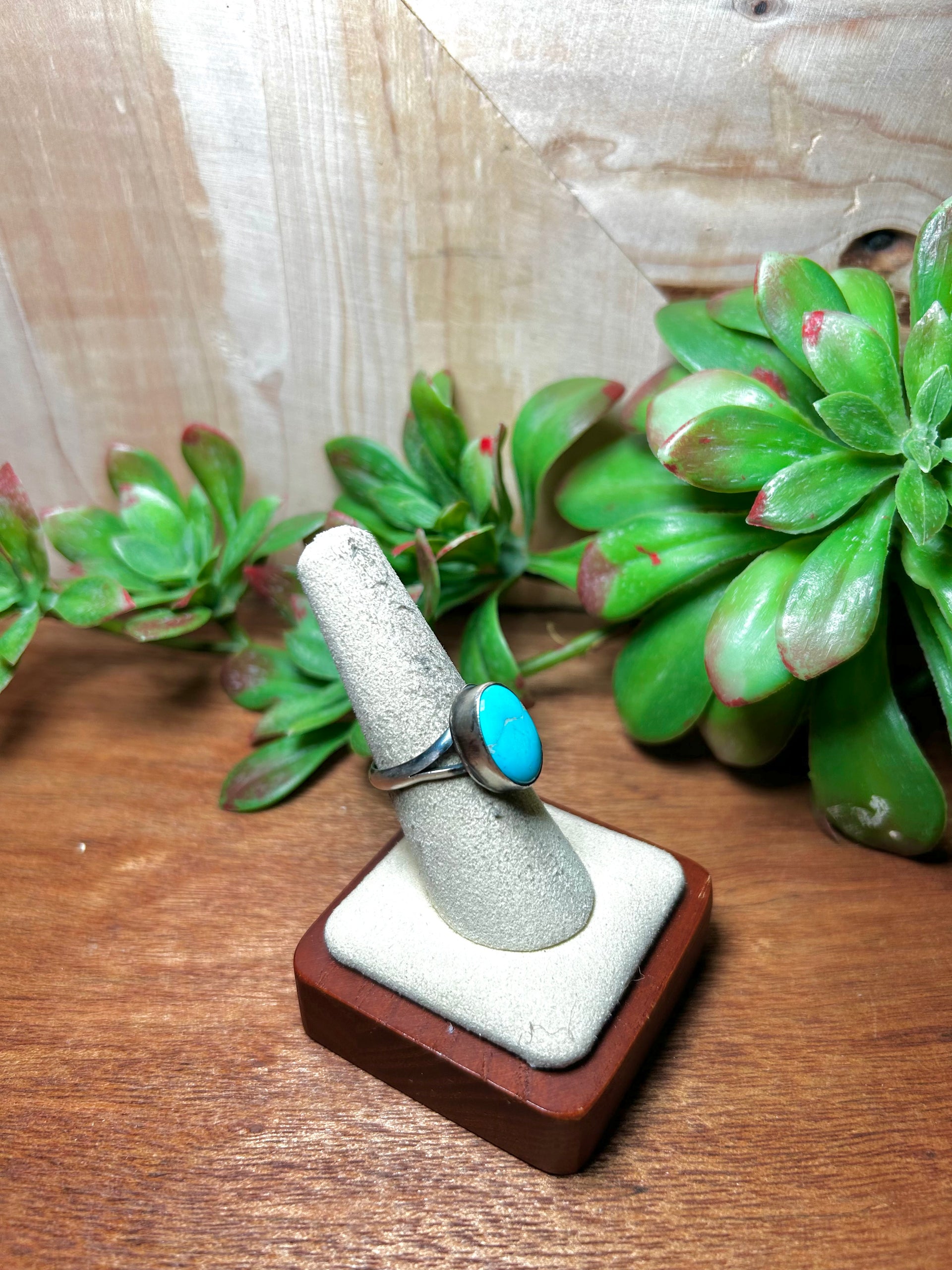 Scott Skeets Kingman Turquoise & Sterling Silver Adjustable Ring