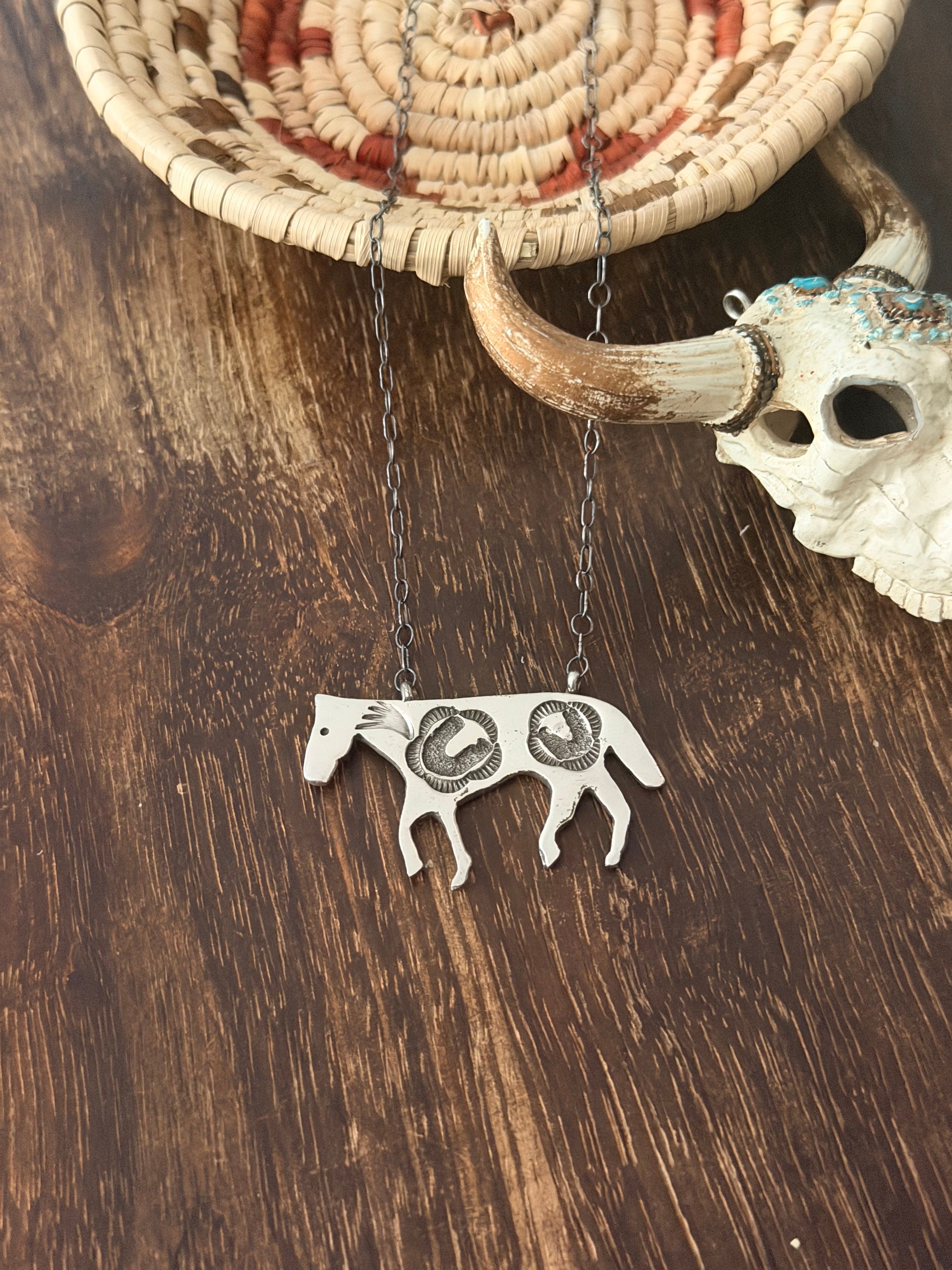 Emerson Kinsel Sterling Silver Horse Necklace