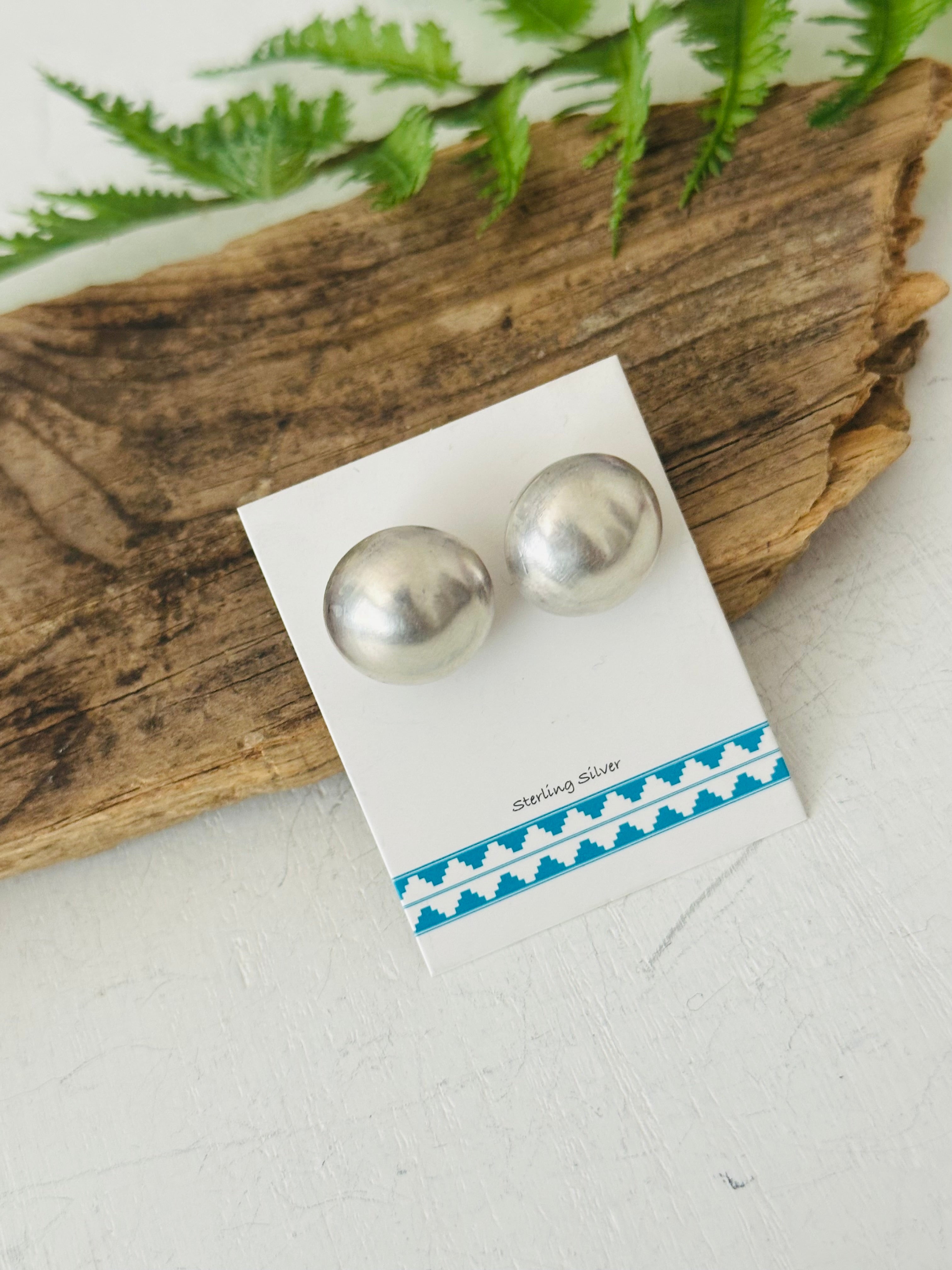 Navajo Made Sterling Silver Post Earrings