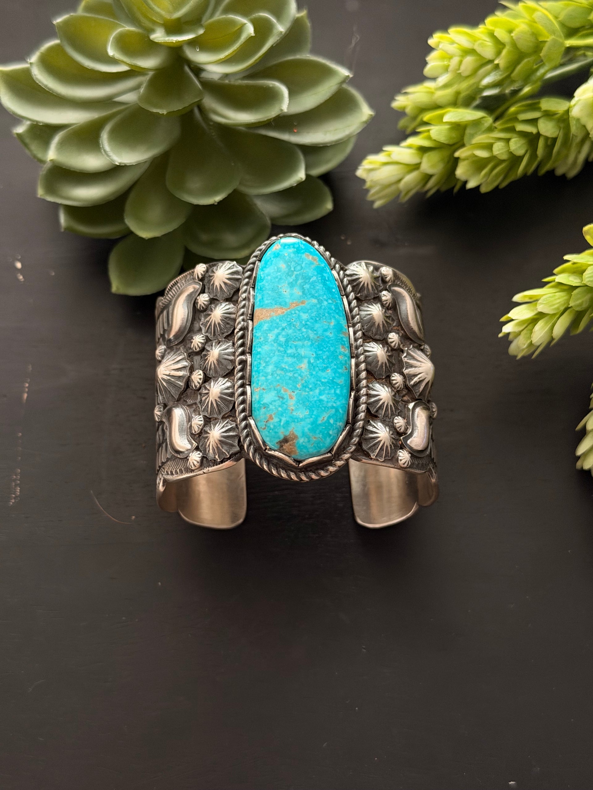 Tillie Jon Kingman Turquoise & Sterling Silver Cuff Bracelet