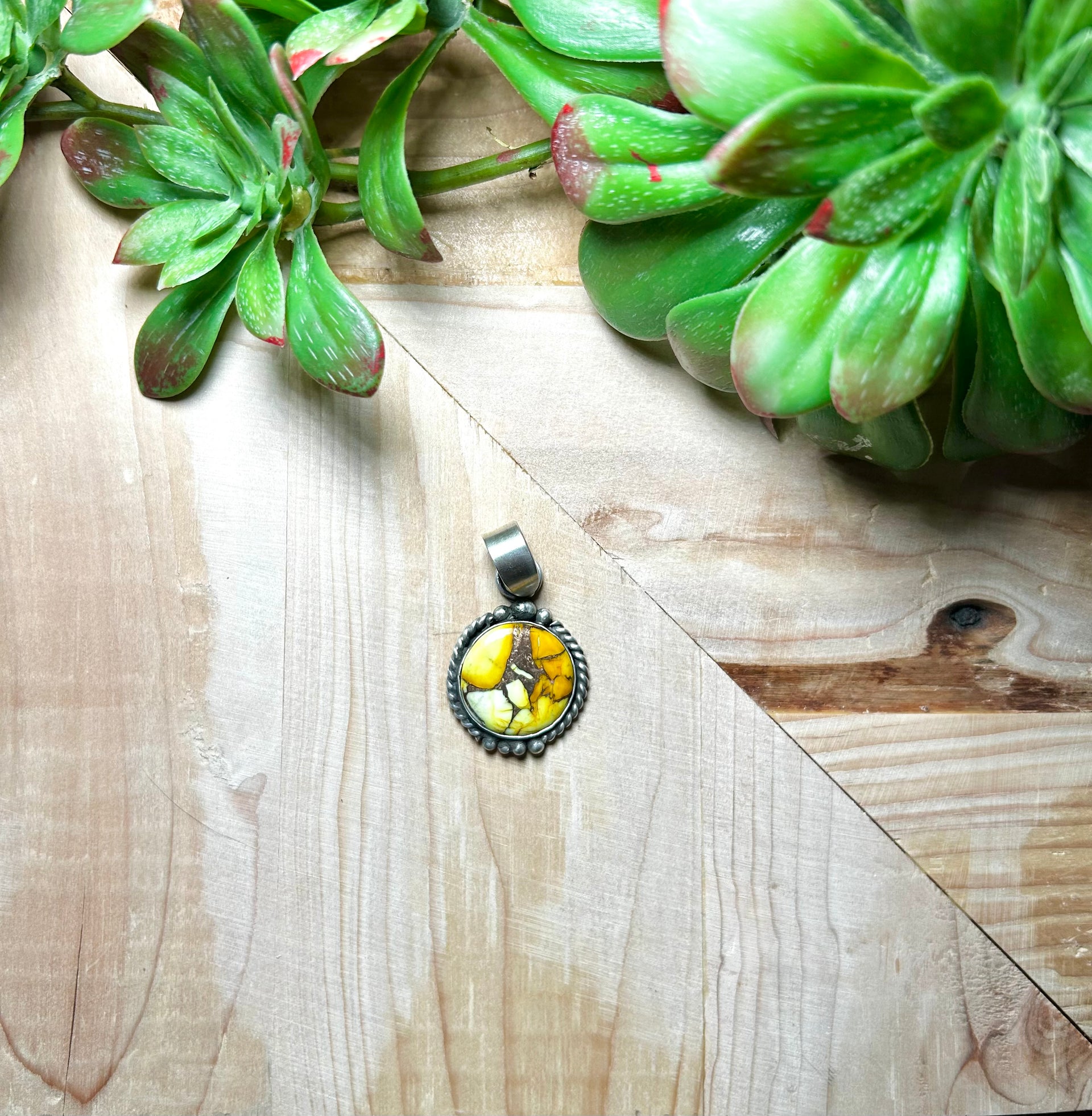 Zachariah David Honey Dahlia & Sterling Silver Pendant