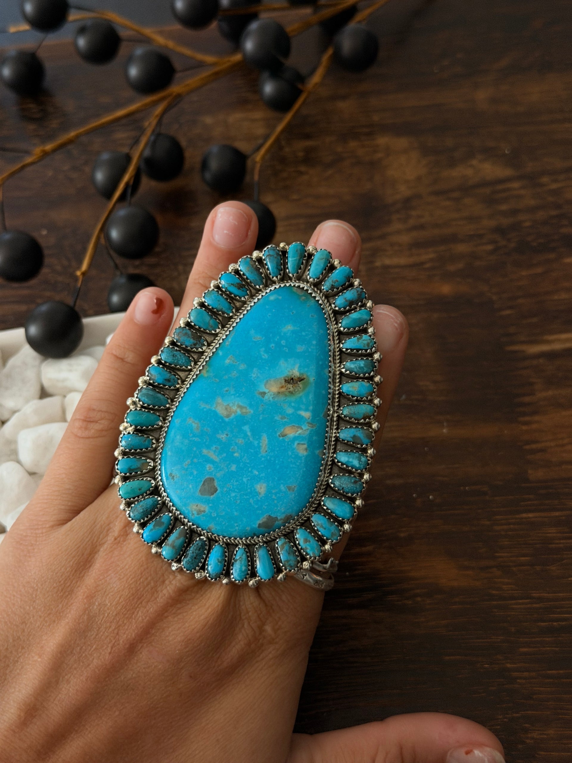 Juspert Wilson Mine 8 Turquoise & Sterling Silver Adjustable Ring