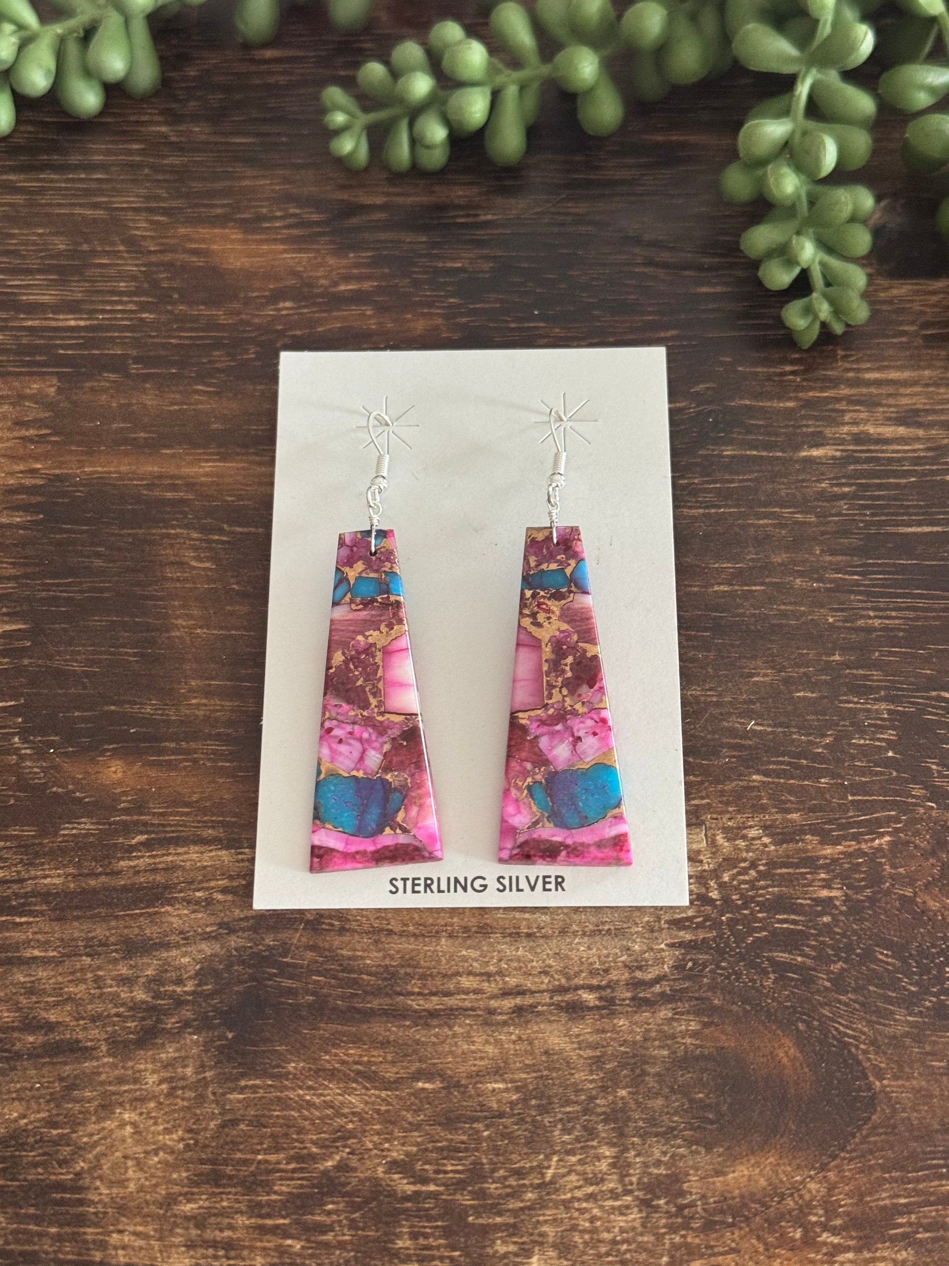 Jameson Pete Mohave Turquoise & Sterling Silver Dangle Earrings