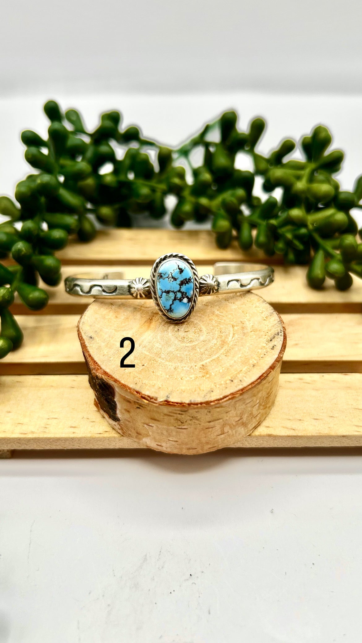 Navajo Made Golden Hill Turquoise & Sterling Silver Cuff Bracelet