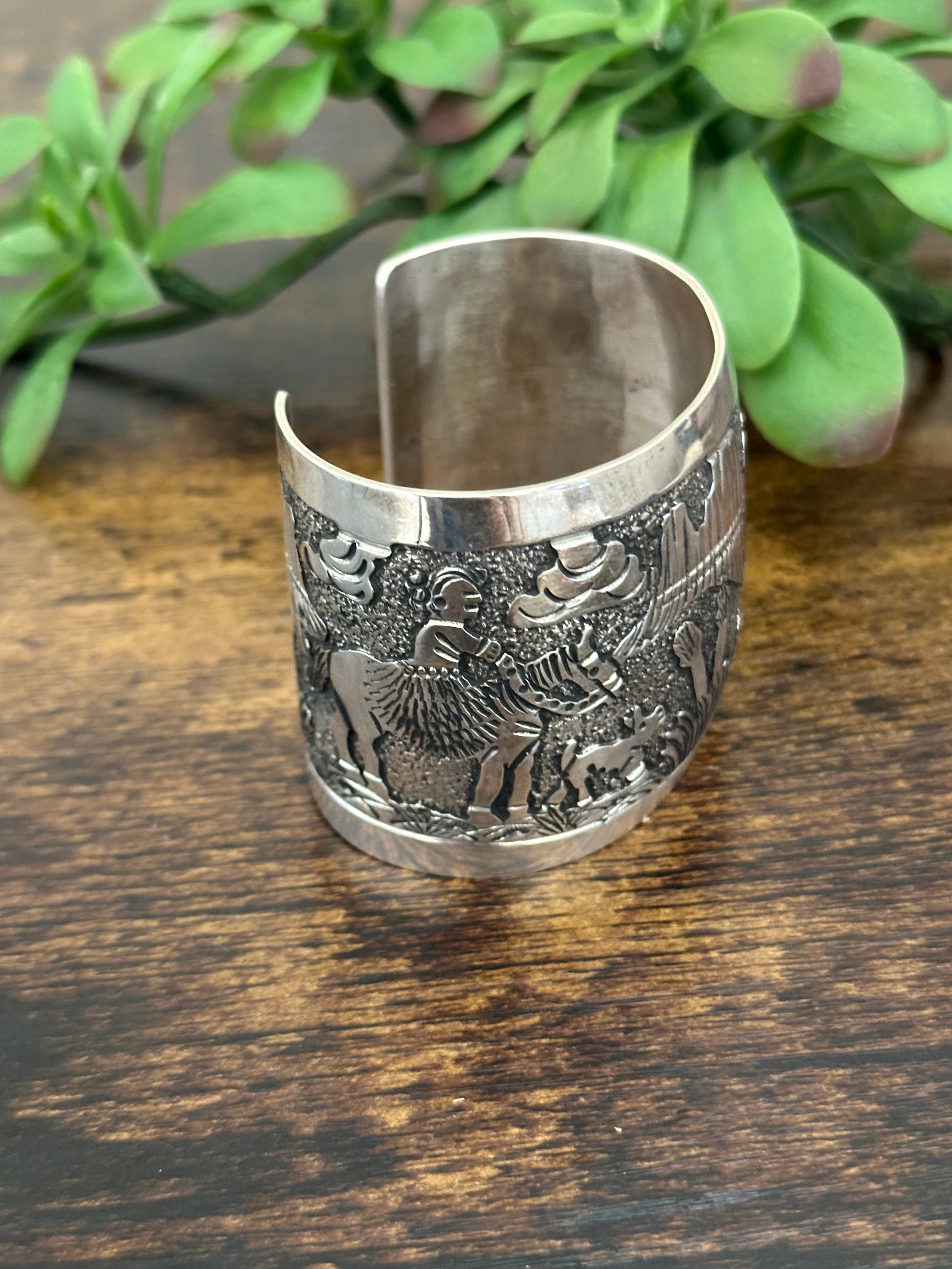 Navajo Made Sterling Silver Cuff Bracelet