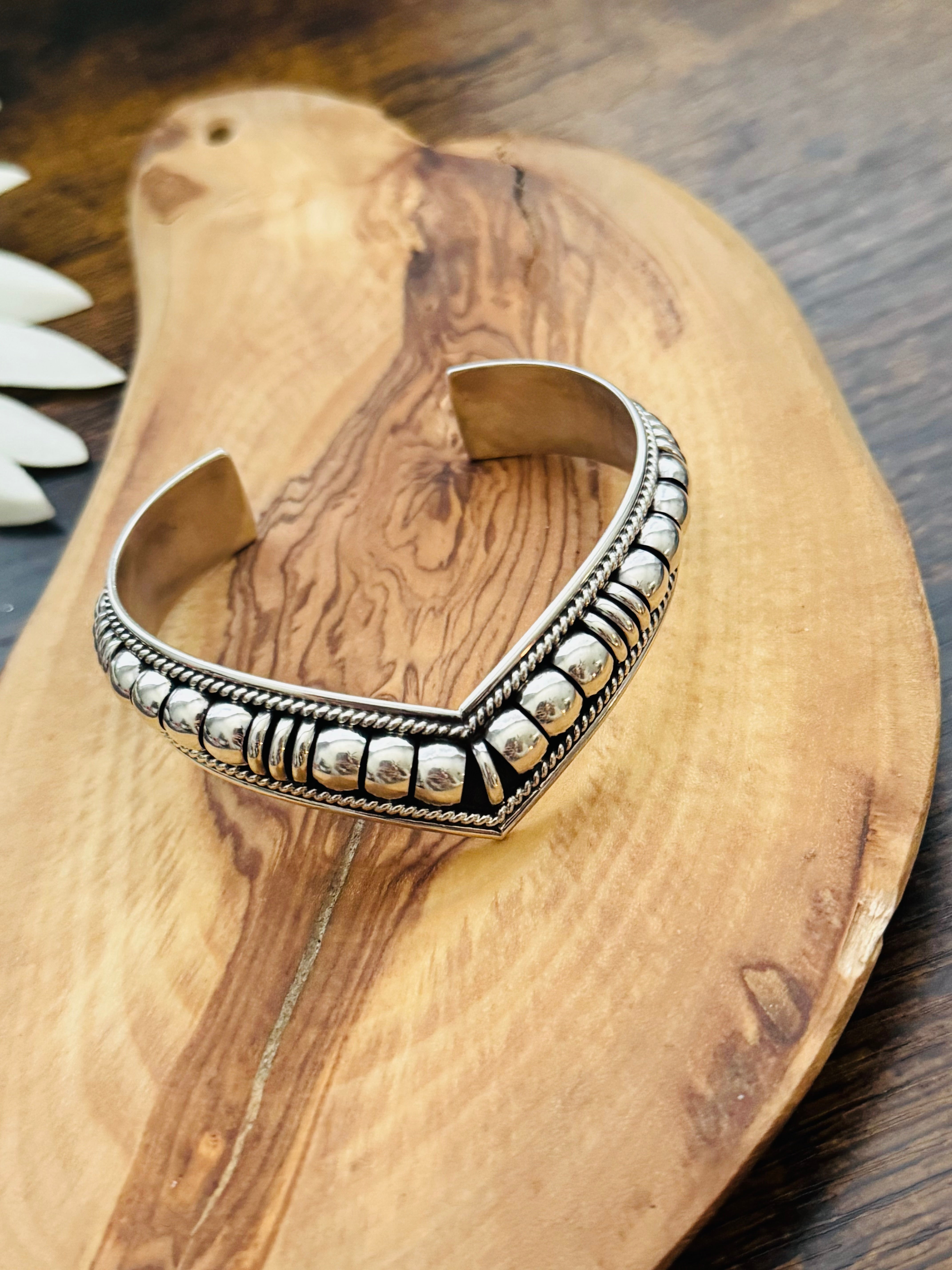 Navajo Made Sterling Silver Cuff Bracelet