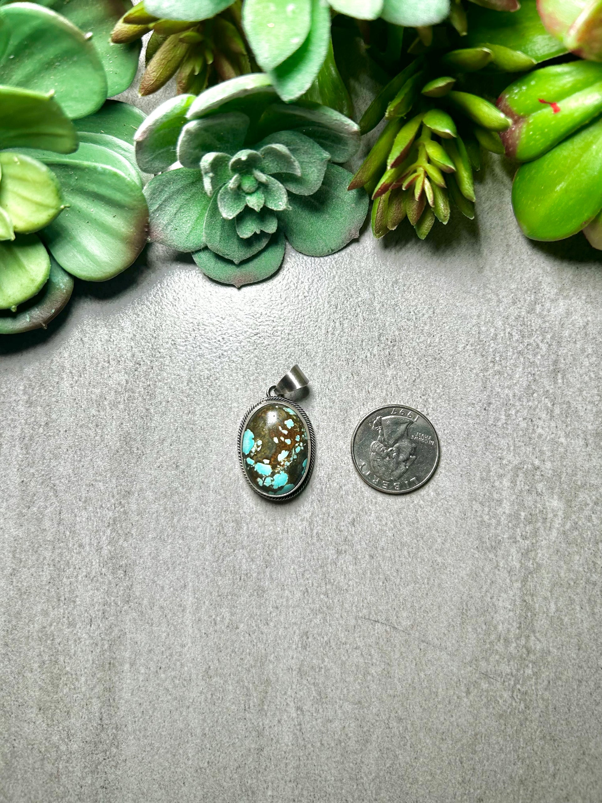 Scott Skeet #8 Turquoise& Sterling Silver Pendant