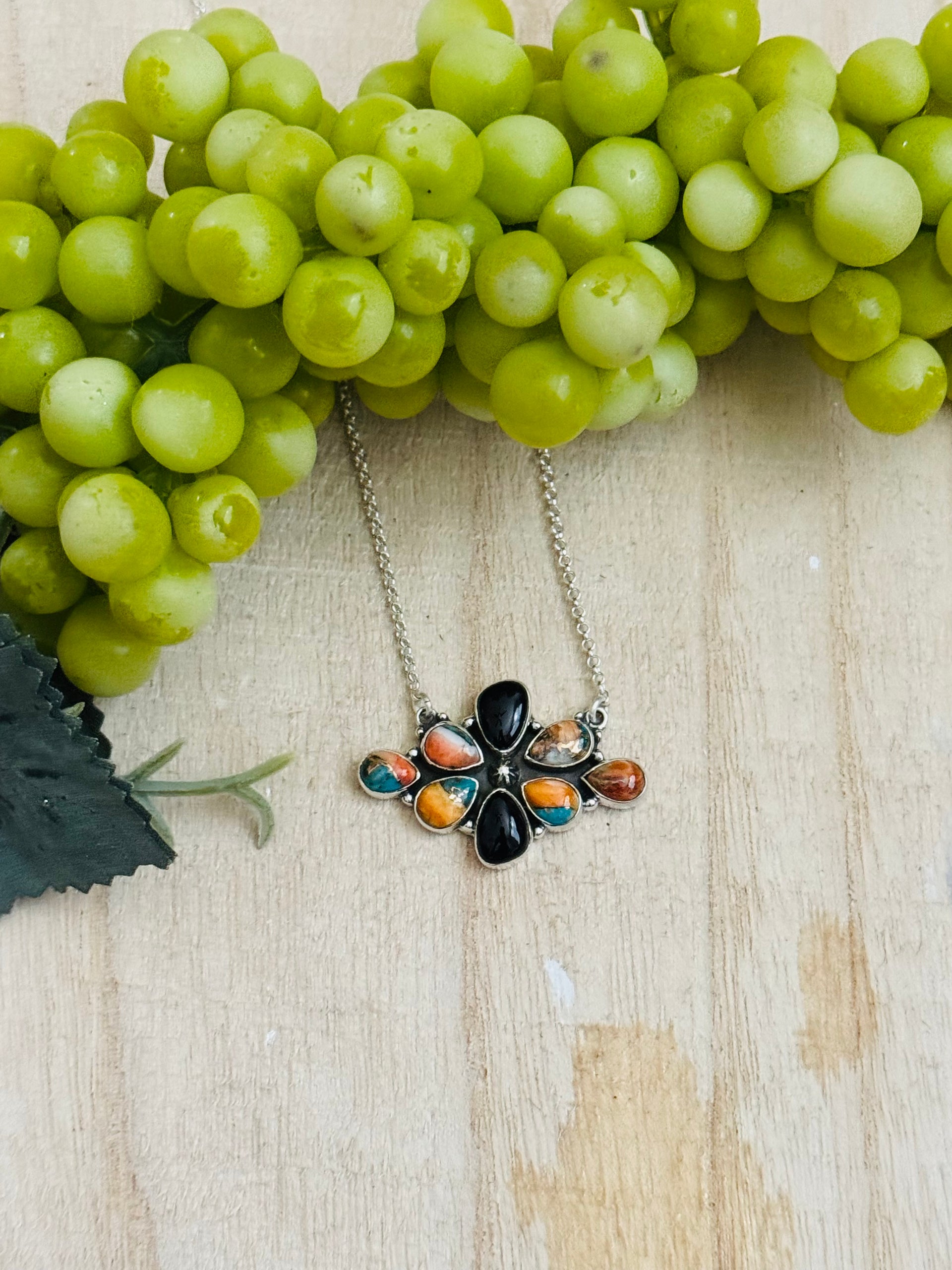Southwest Made Multi Stone & Sterling Silver Necklace