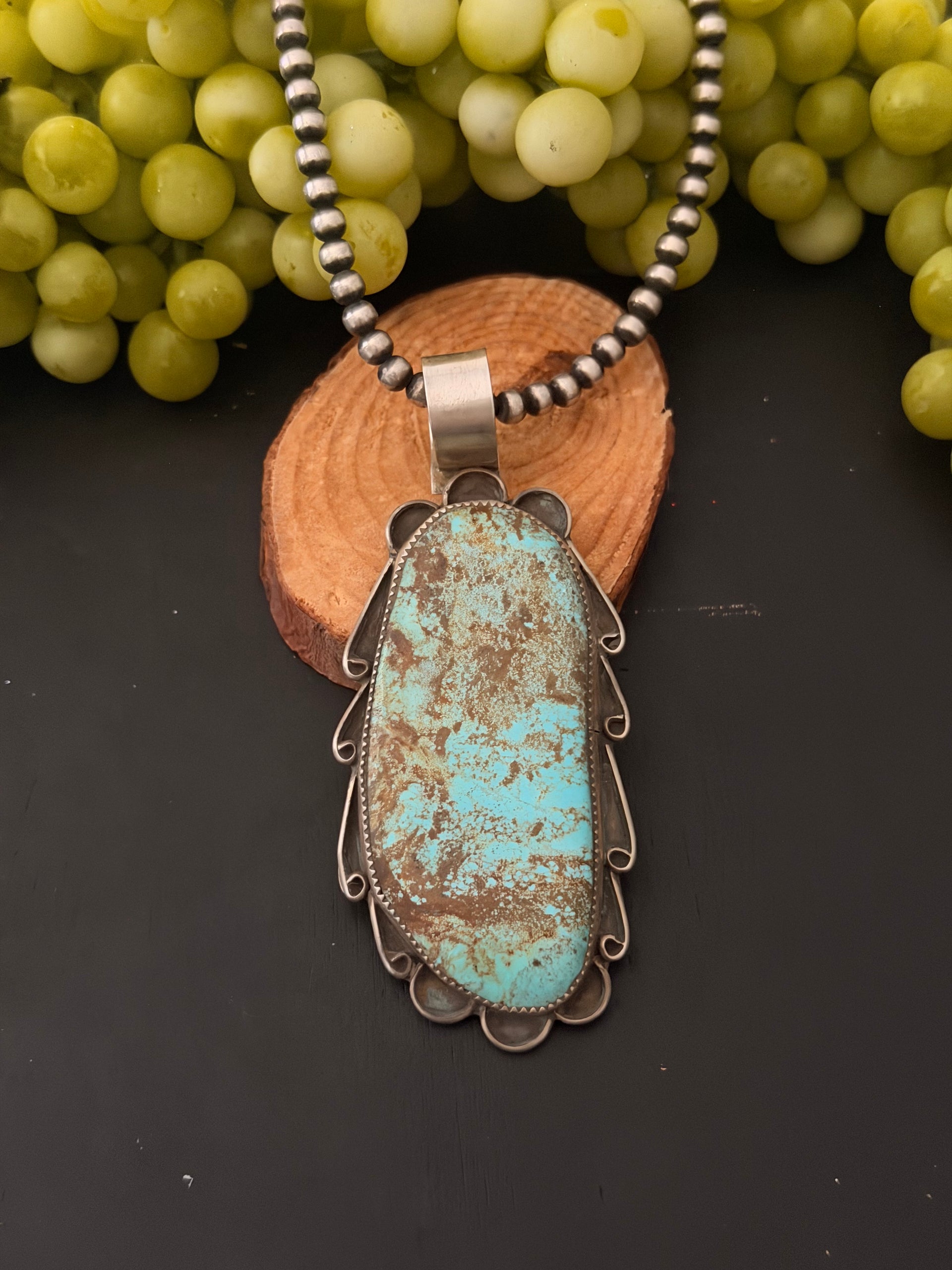 Juanita Jake Mine 8 Turquoise & Sterling Silver Pendant