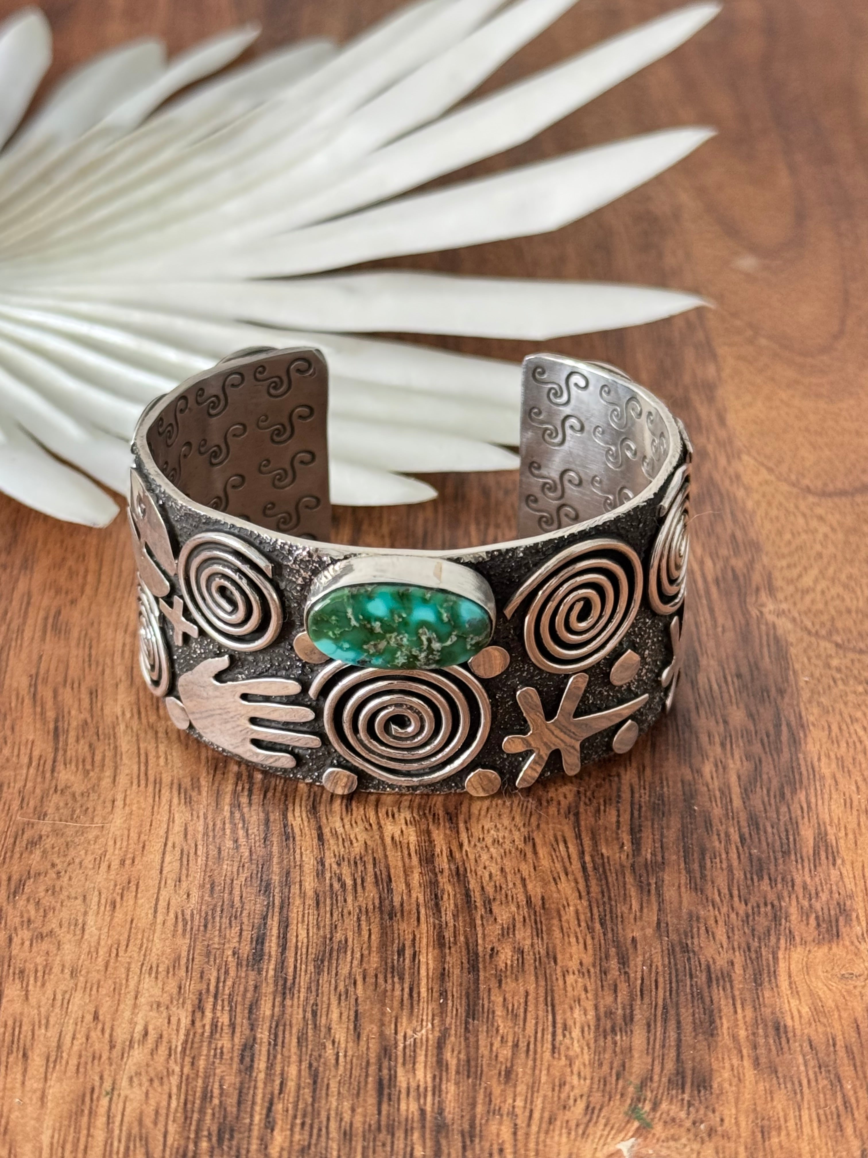 Alex Sanchez Sonoran Mountain Turquoise & Sterling Silver Cuff Bracelet