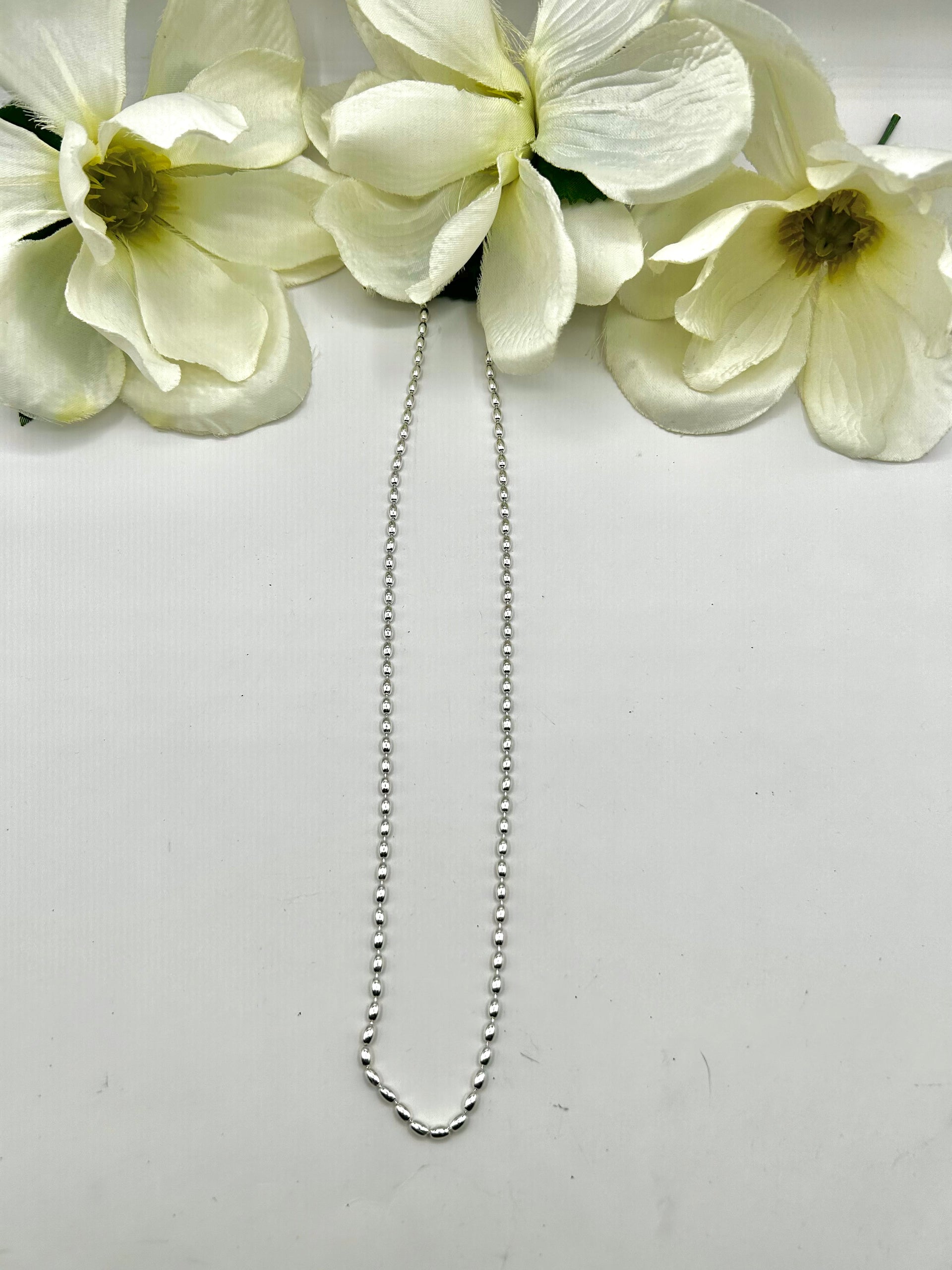 Navajo Made Strung Sterling Silver Necklace