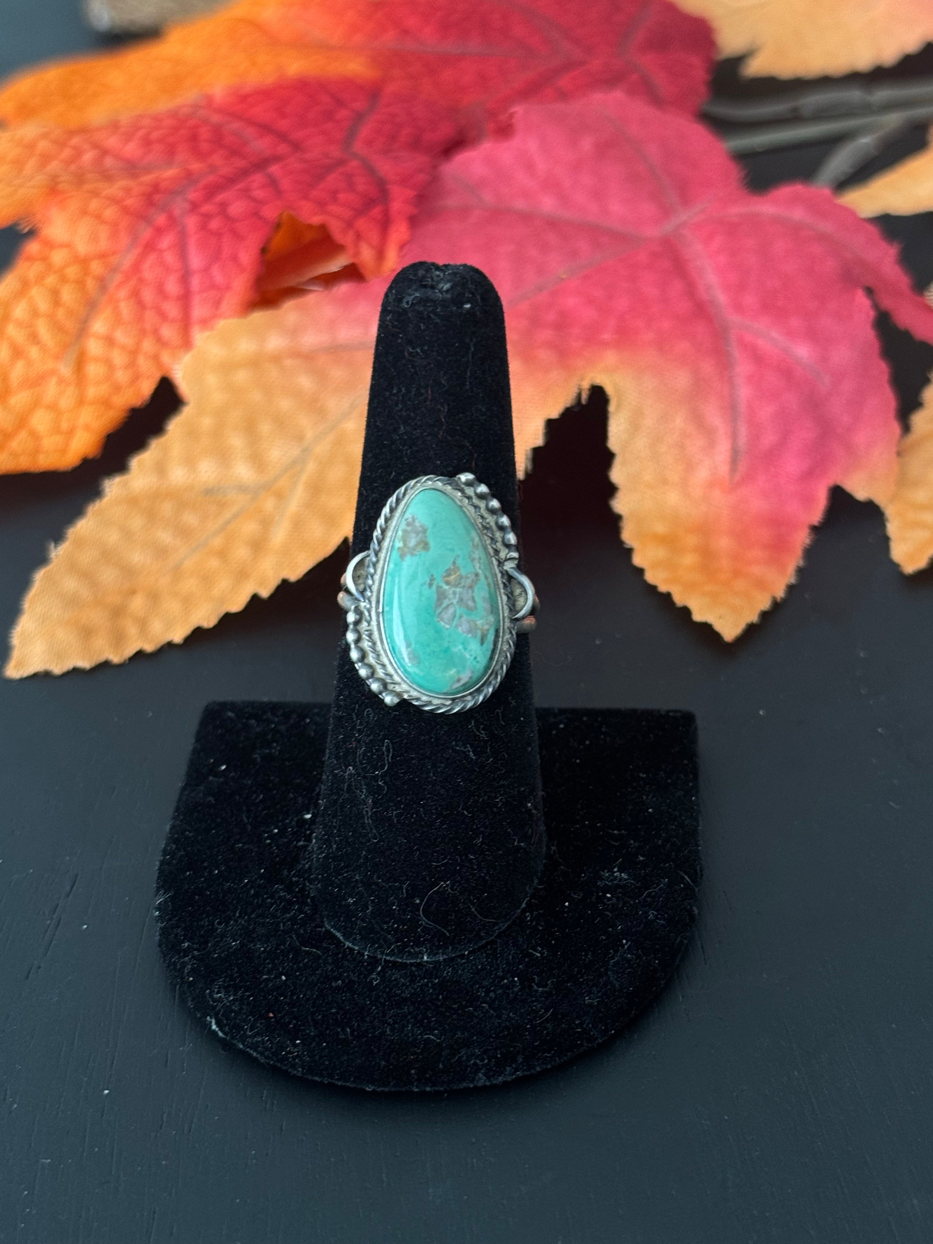 Navajo Made Turquoise & Sterling Silver Ring