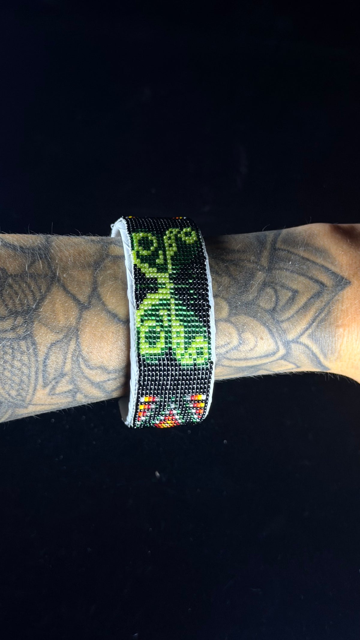 Navajo Made Beaded Cuff Bracelet
