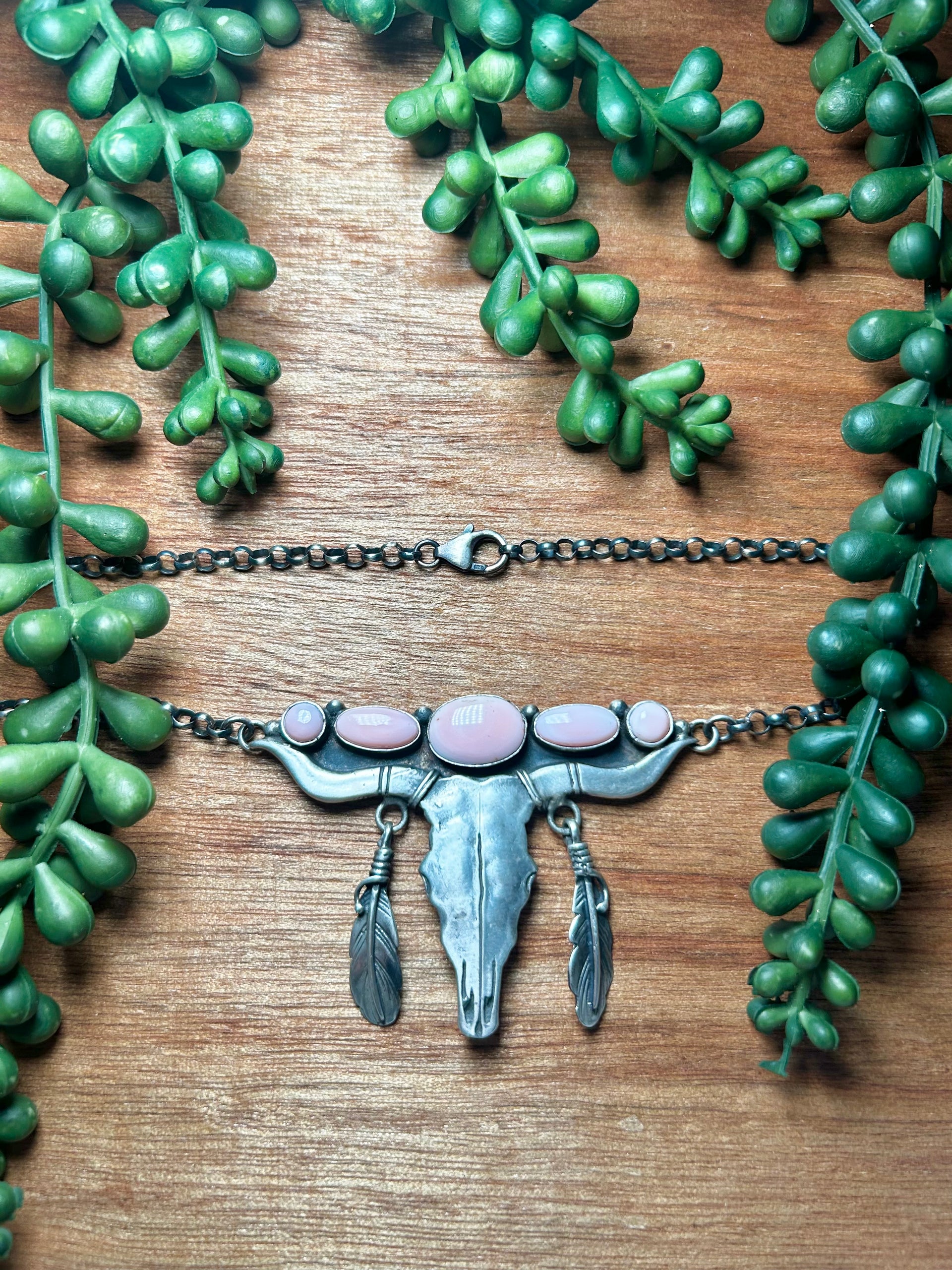 Russell Sam Pink Conch & Sterling Silver Necklace