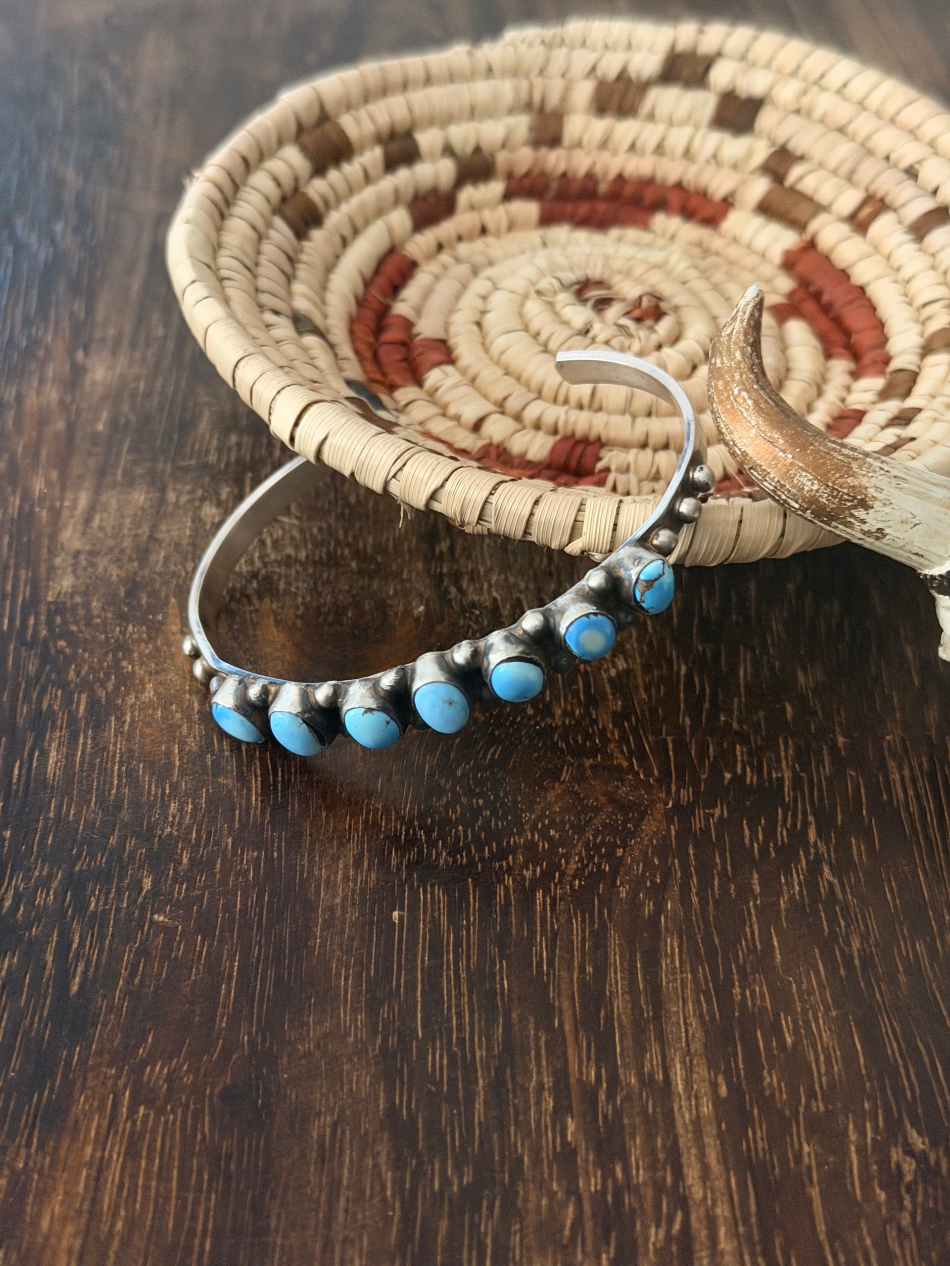 Jameson Garcia Golden Hills Turquoise and Sterling Silver Cuff Bracelet