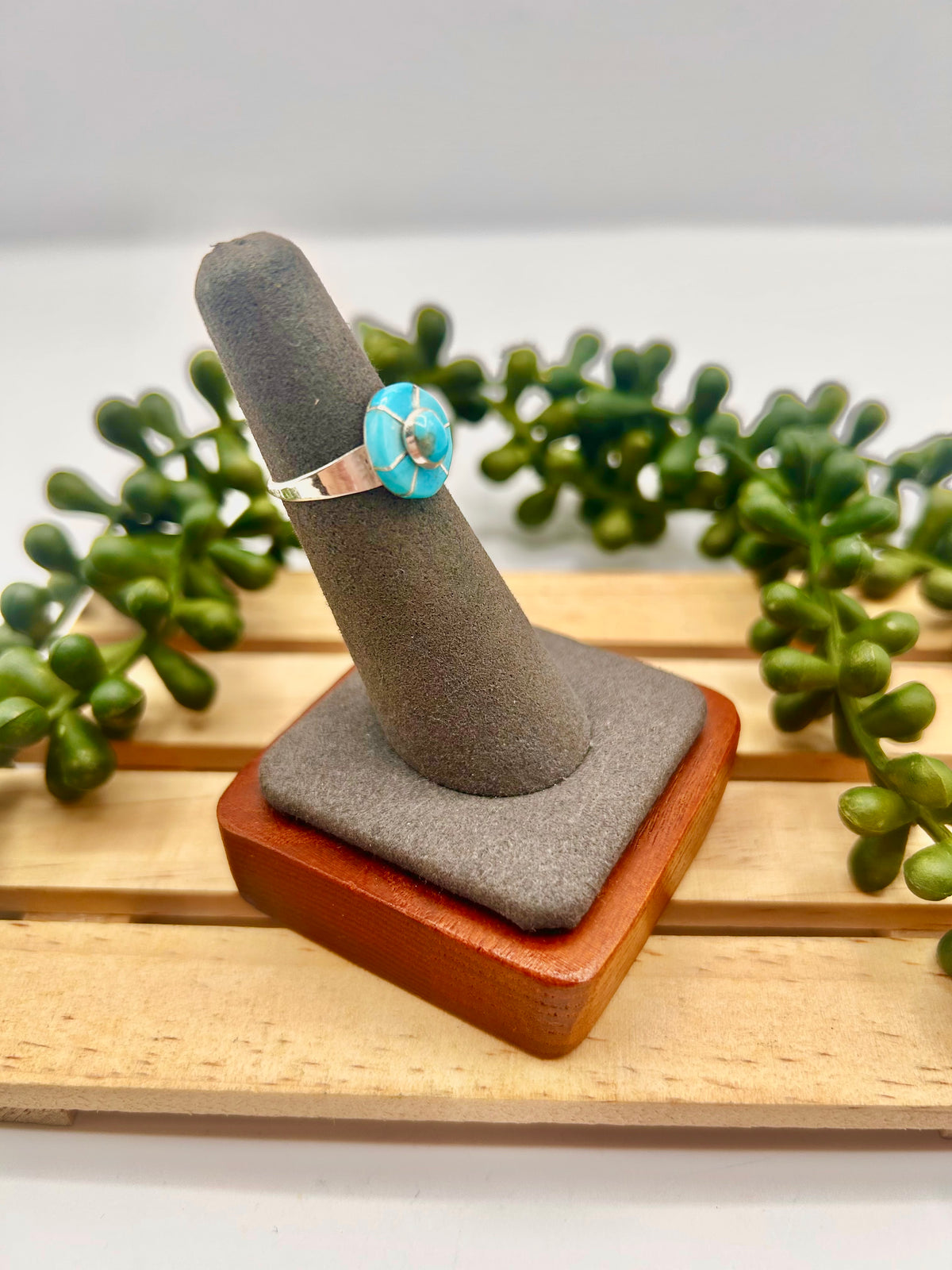 Vellerie Benally Kingman Turquoise & Sterling Silver Ring