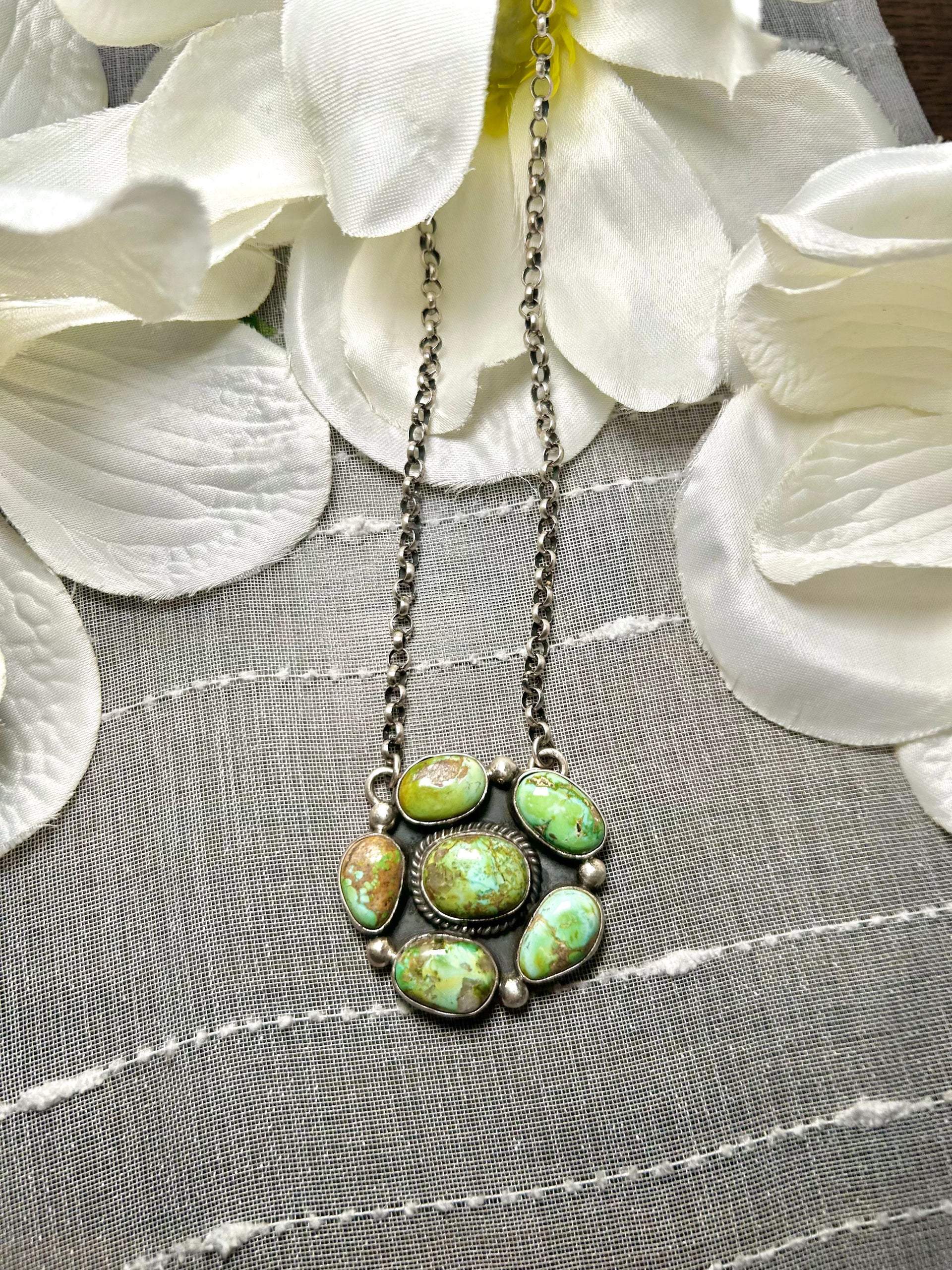 Jon McCray Sonoran Gold Turquoise & Sterling Silver Necklace