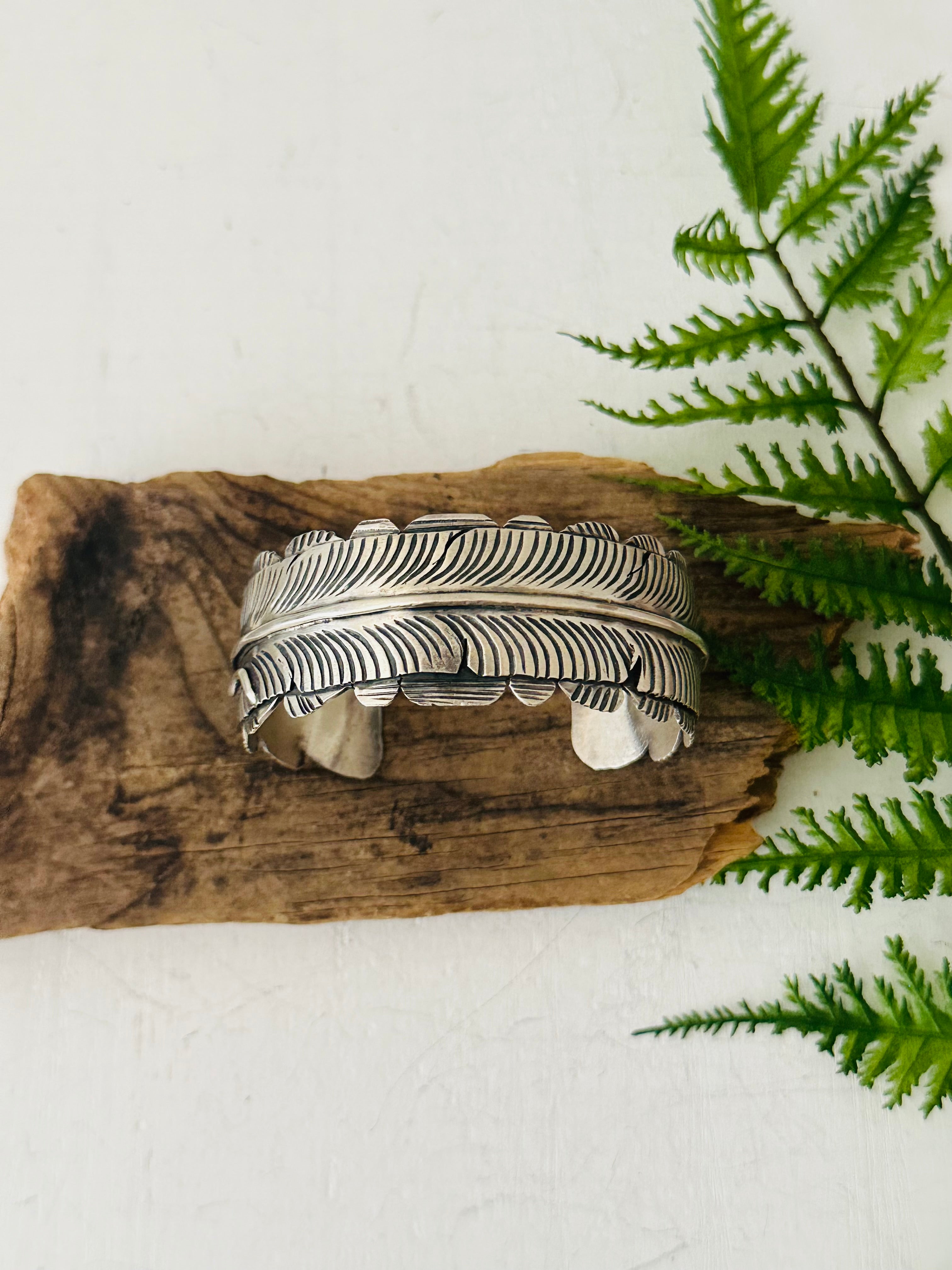 Navajo Made Sterling Silver Cuff Bracelet