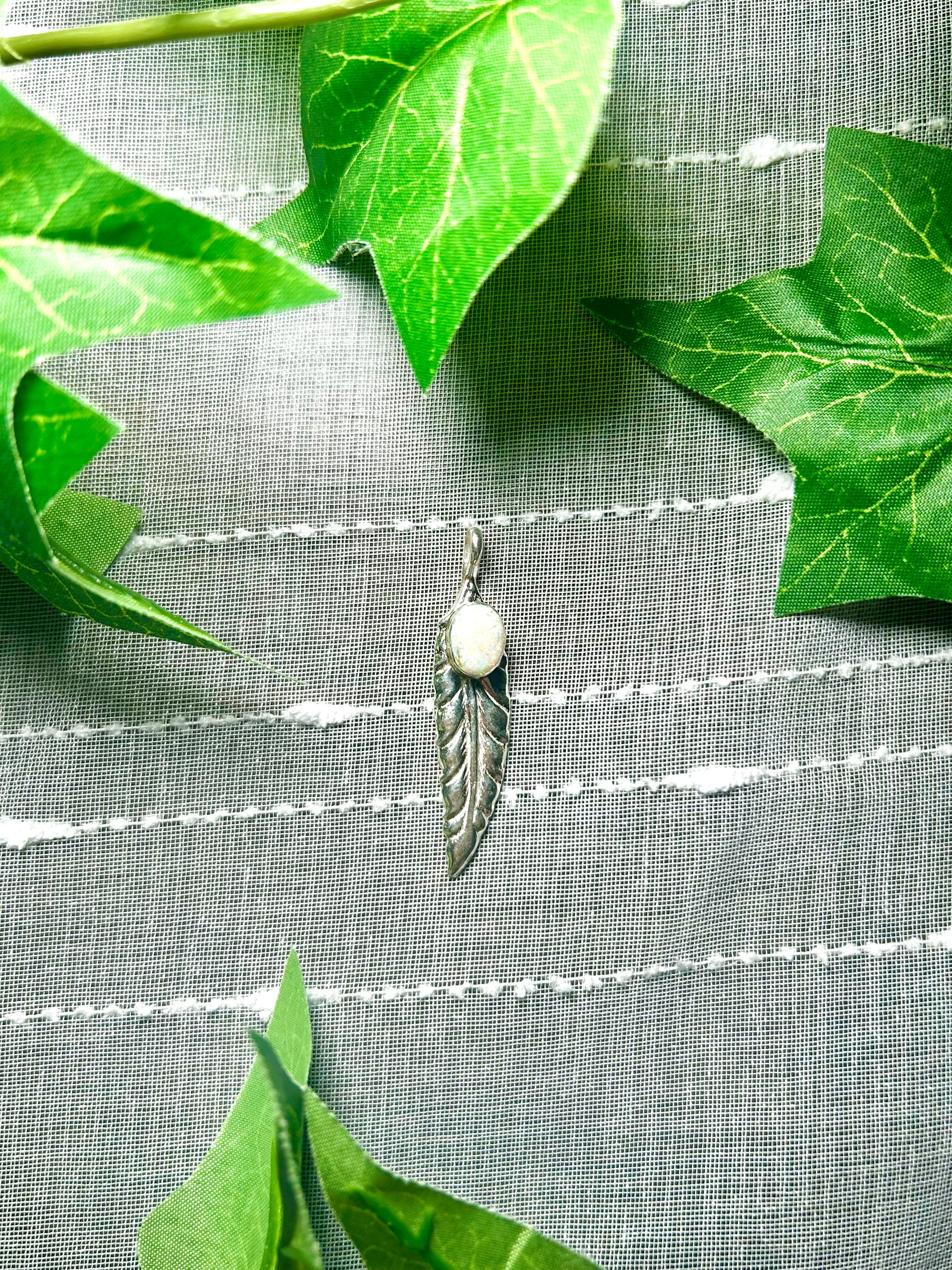 Navajo Made Opal & Sterling Silver Pendant