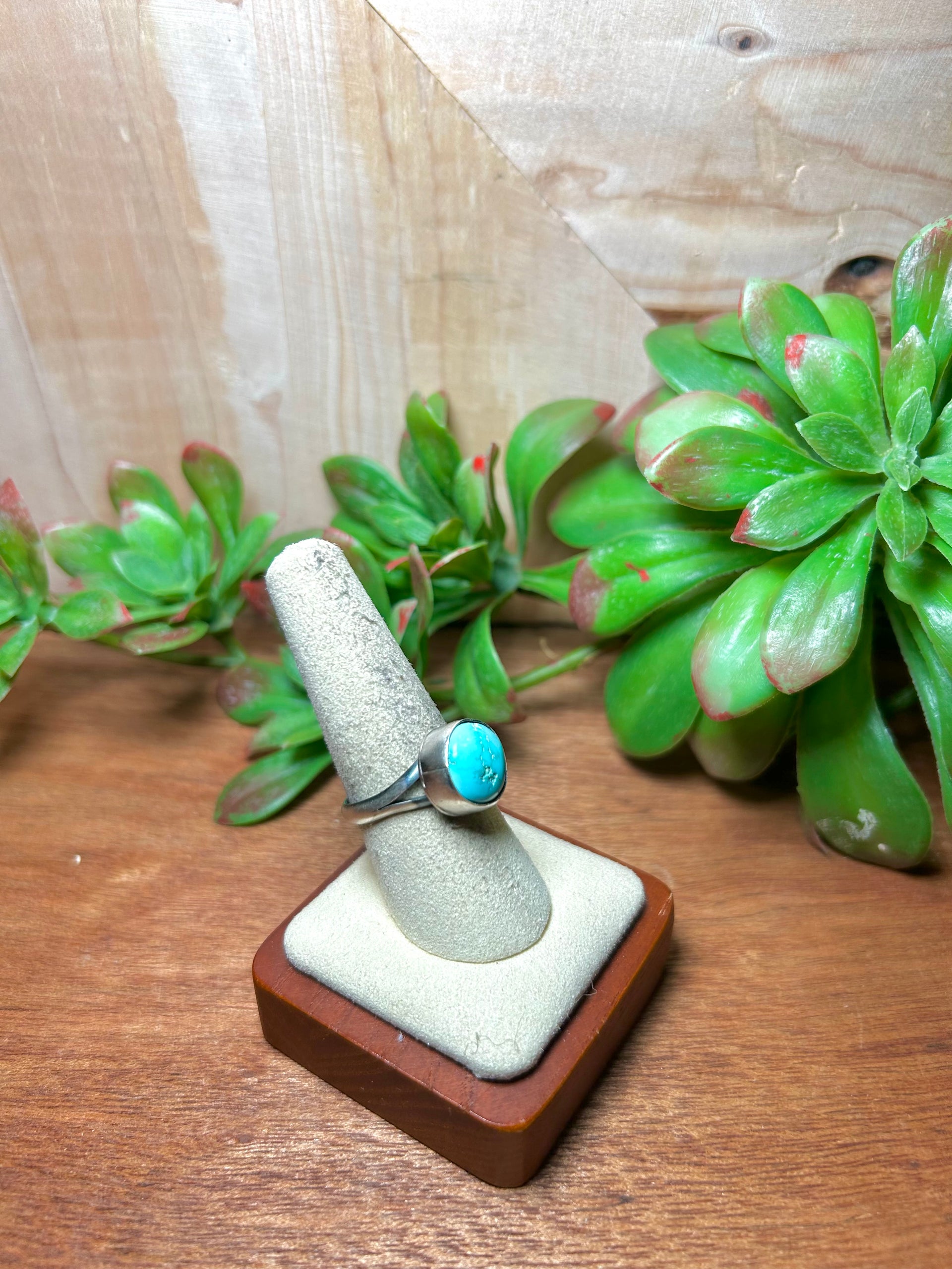 Scott Skeets Kingman Turquoise & Sterling Silver Adjustable Ring