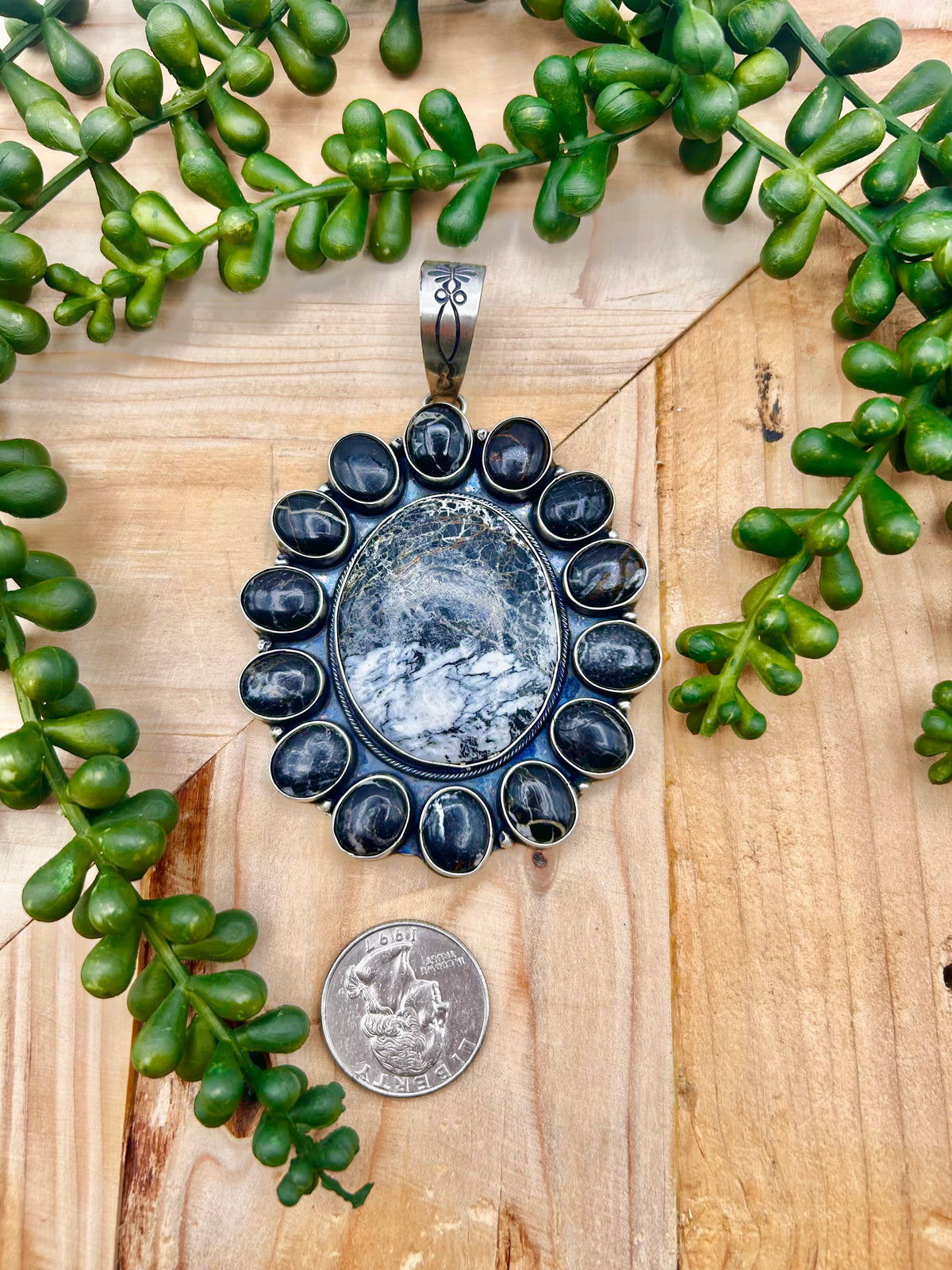 Aaron Robertson White Buffalo & Sterling Silver Pendant