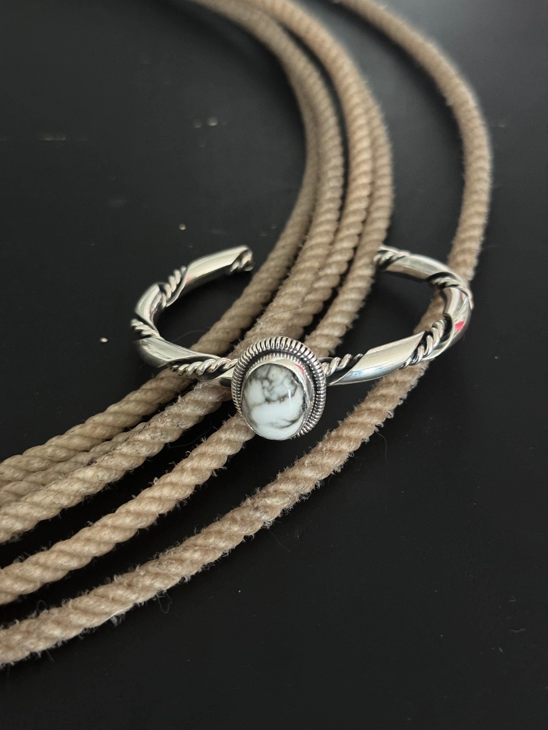 Wydell Billie White Buffalo & Sterling Silver Cuff Bracelet