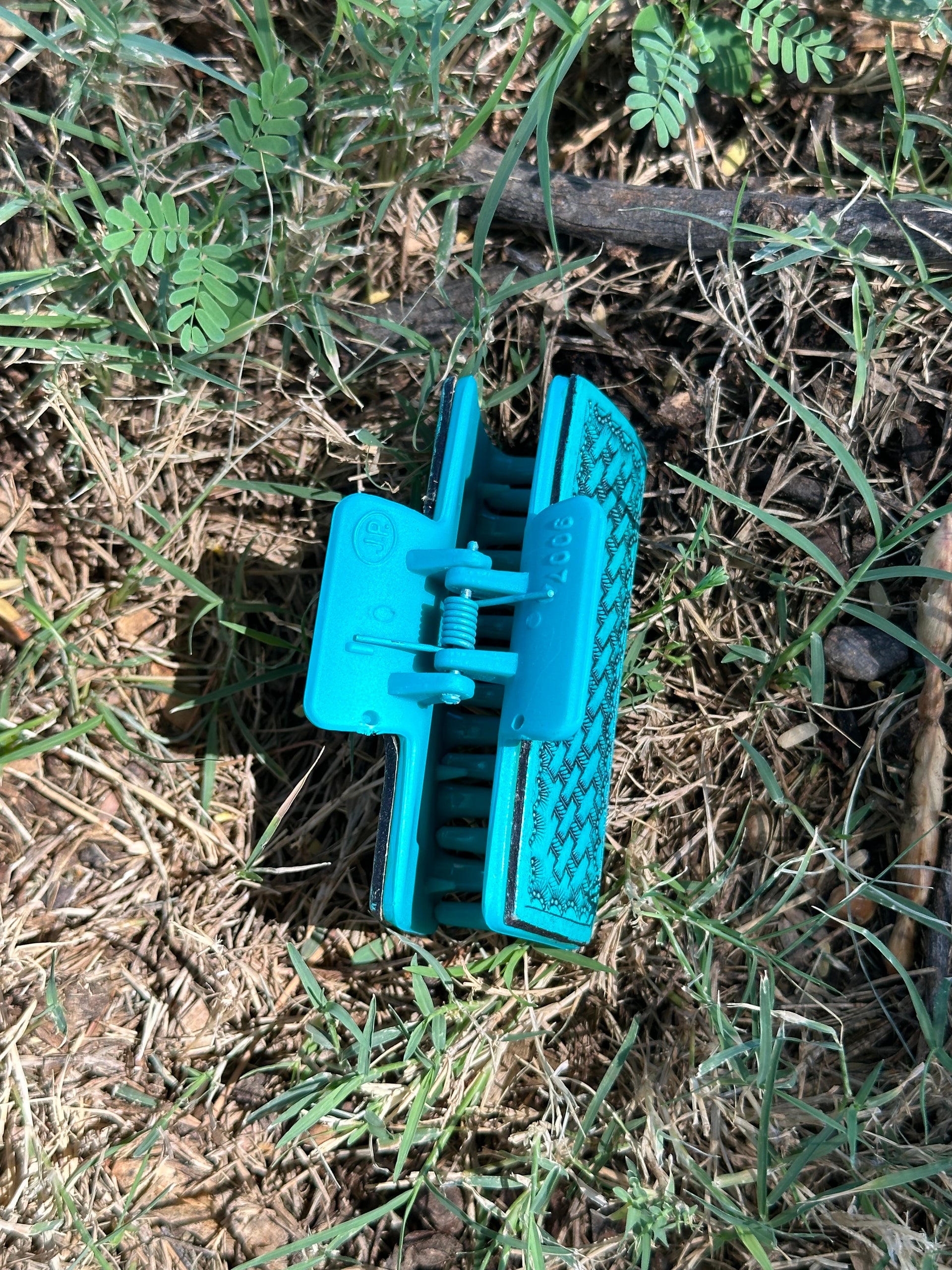 Genuine Tooled Leather Hair Clip