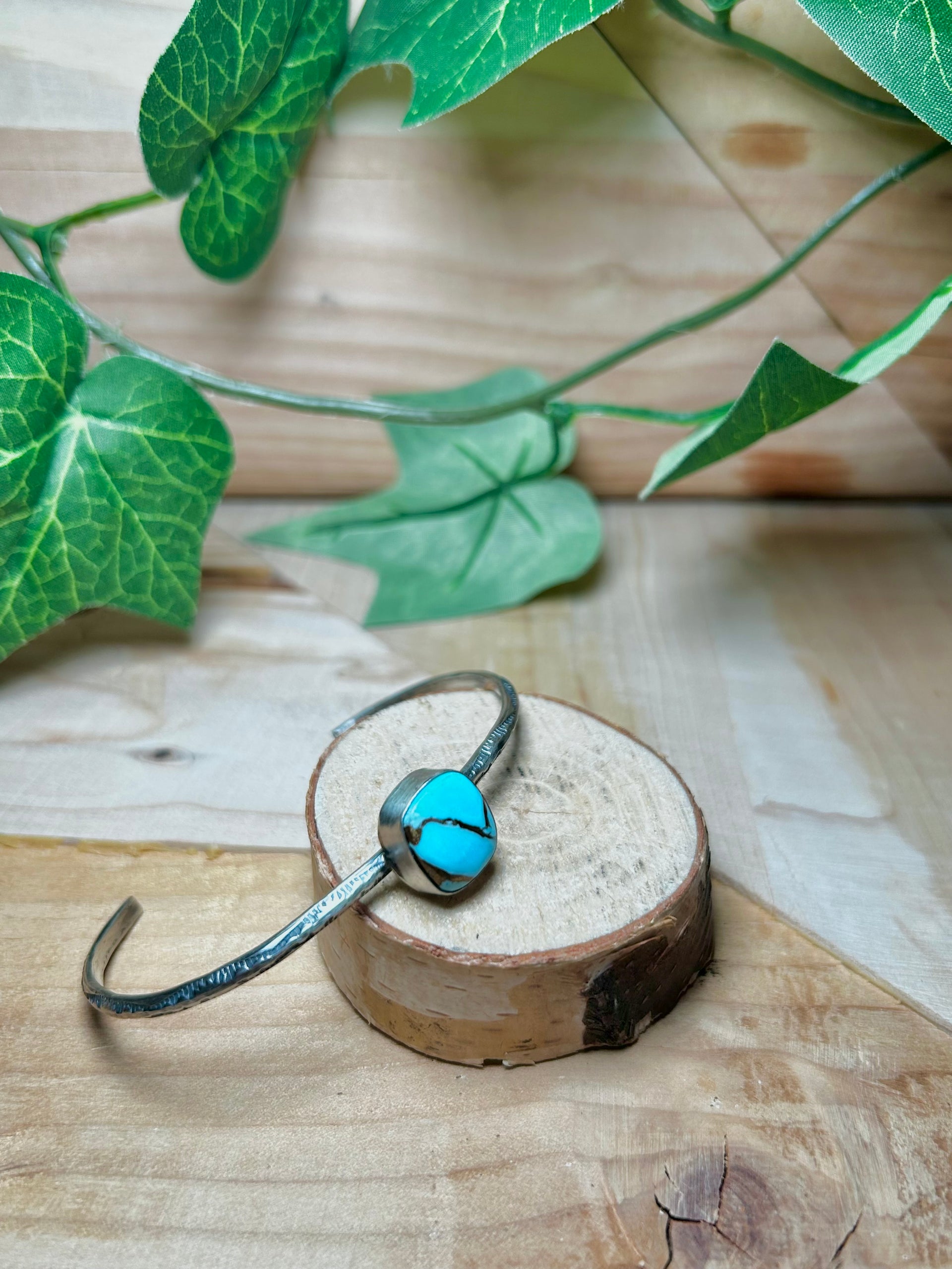 Navajo Made Cotton Candy Turquoise & Sterling Silver Cuff Bracelet