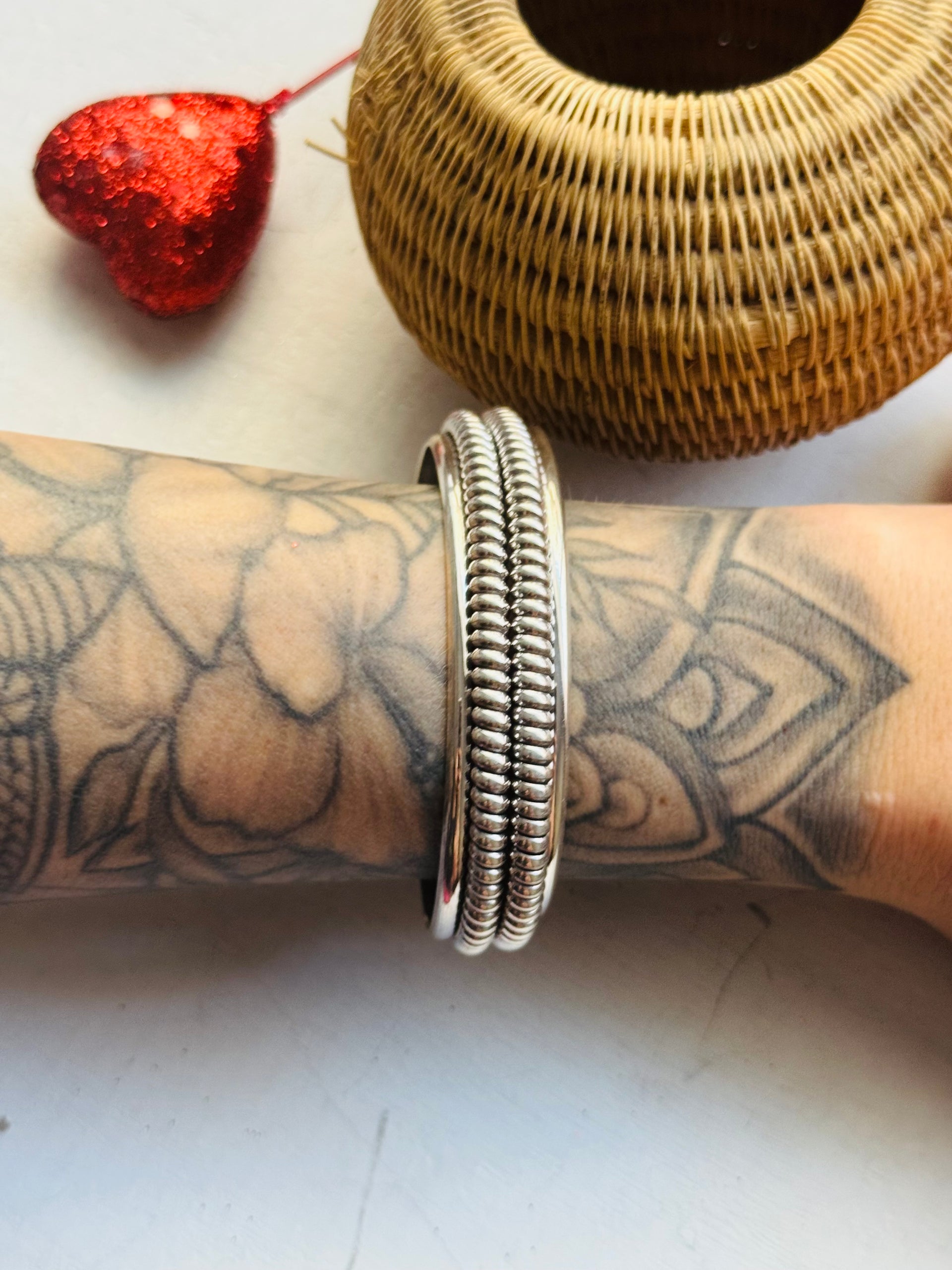 Navajo Made Sterling Silver Cuff Bracelet