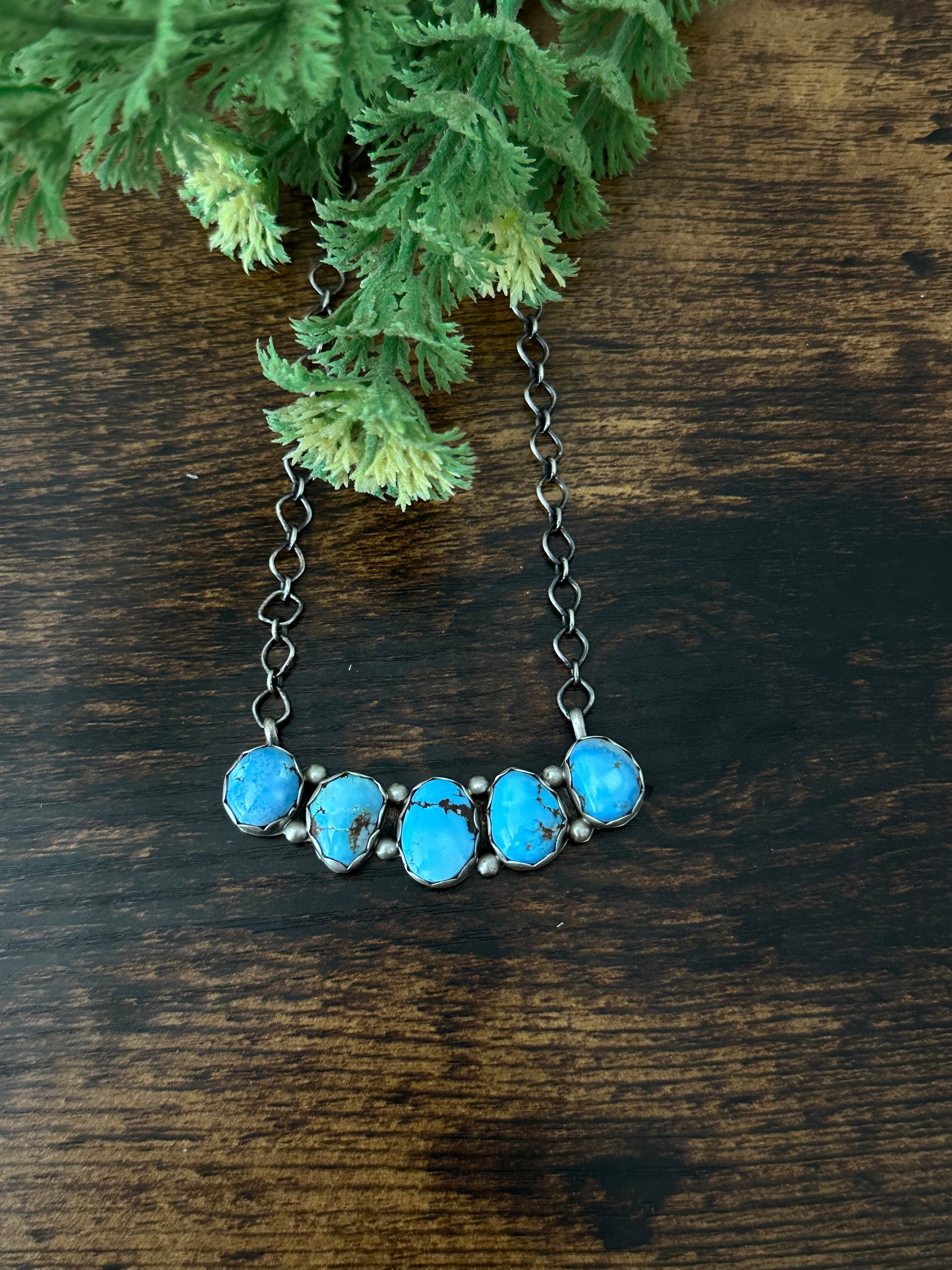 Lorenzo Juan Golden Hills Turquoise & Sterling Silver Necklace