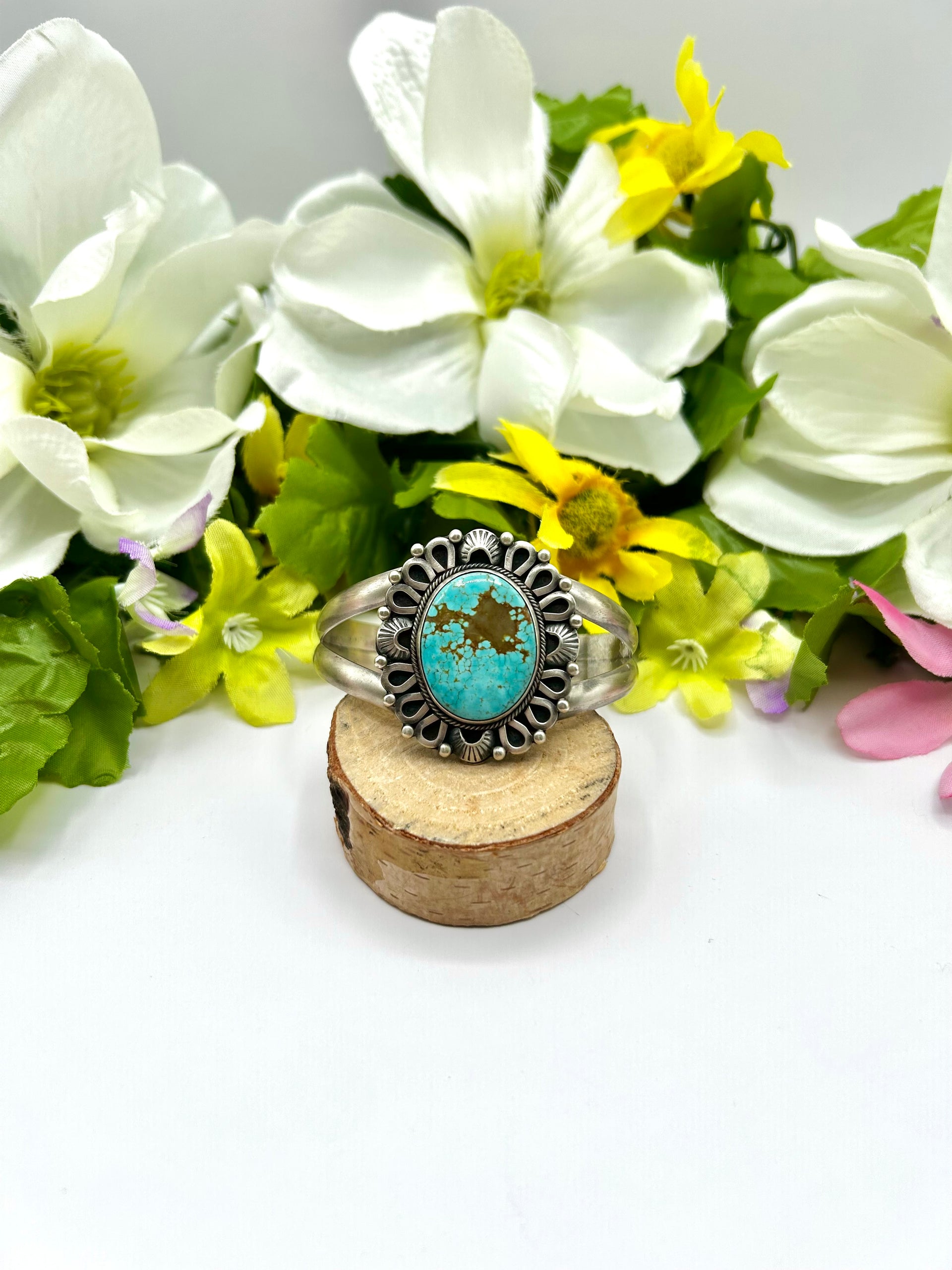 Mathilda Benally #8 Turquoise & Sterling Silver Cuff Bracelet
