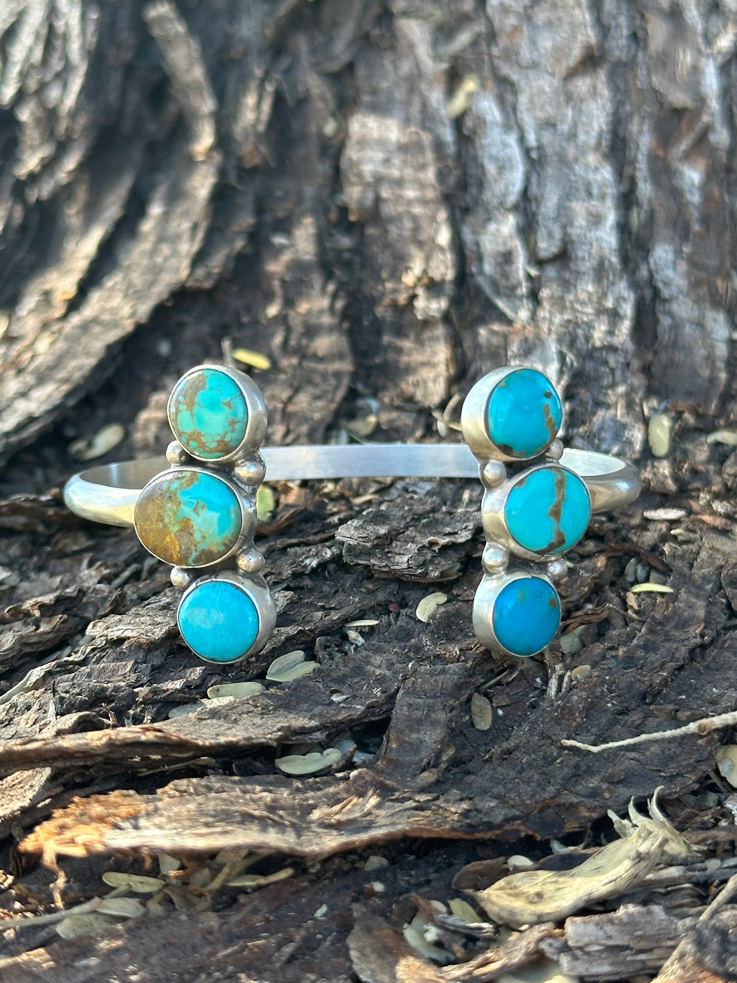 Geraldine James Kingman Turquoise & Sterling Silver Cuff Bracelet