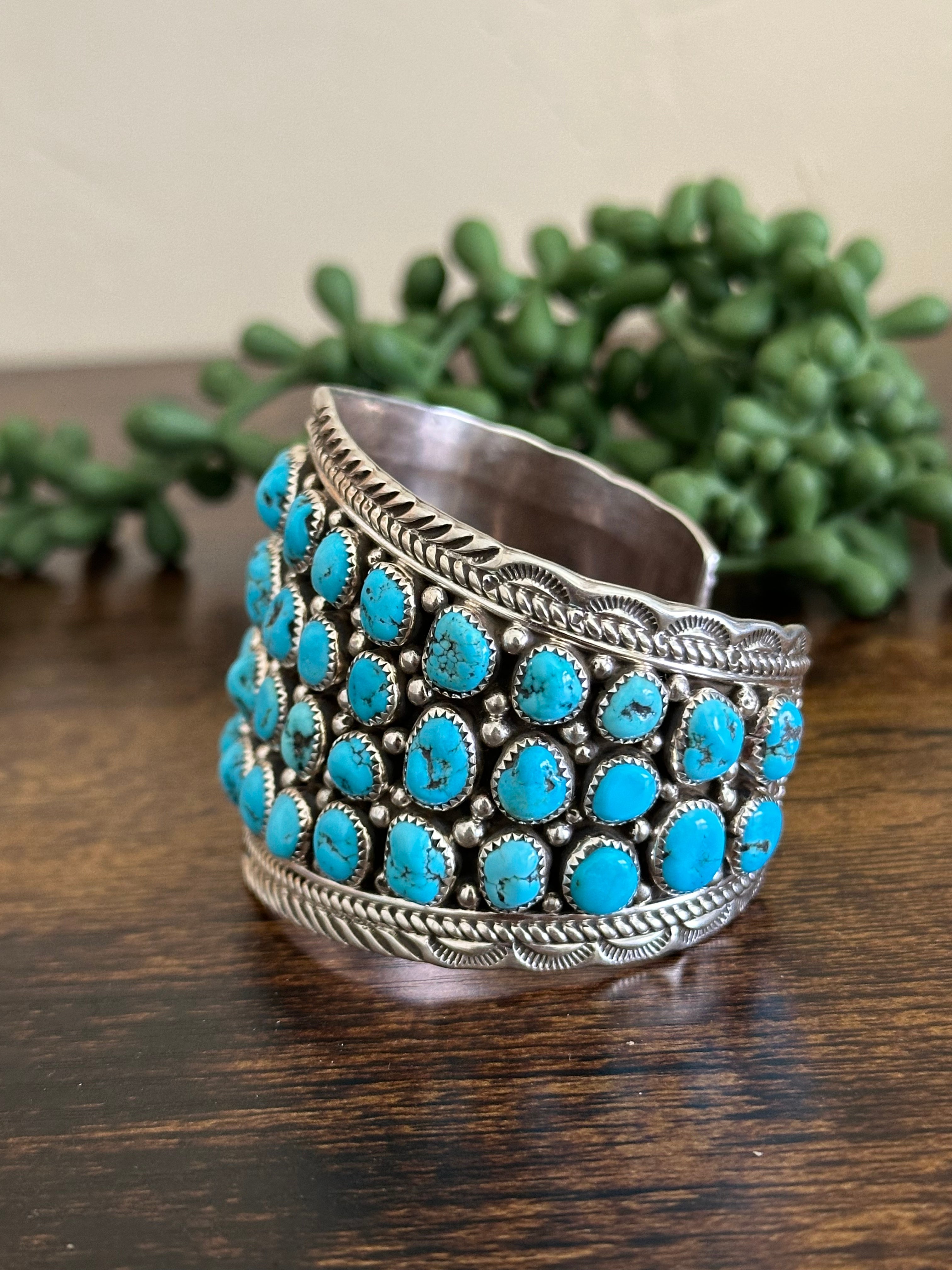 Merle House Kingman Turquoise & Sterling Silver Cuff Bracelet