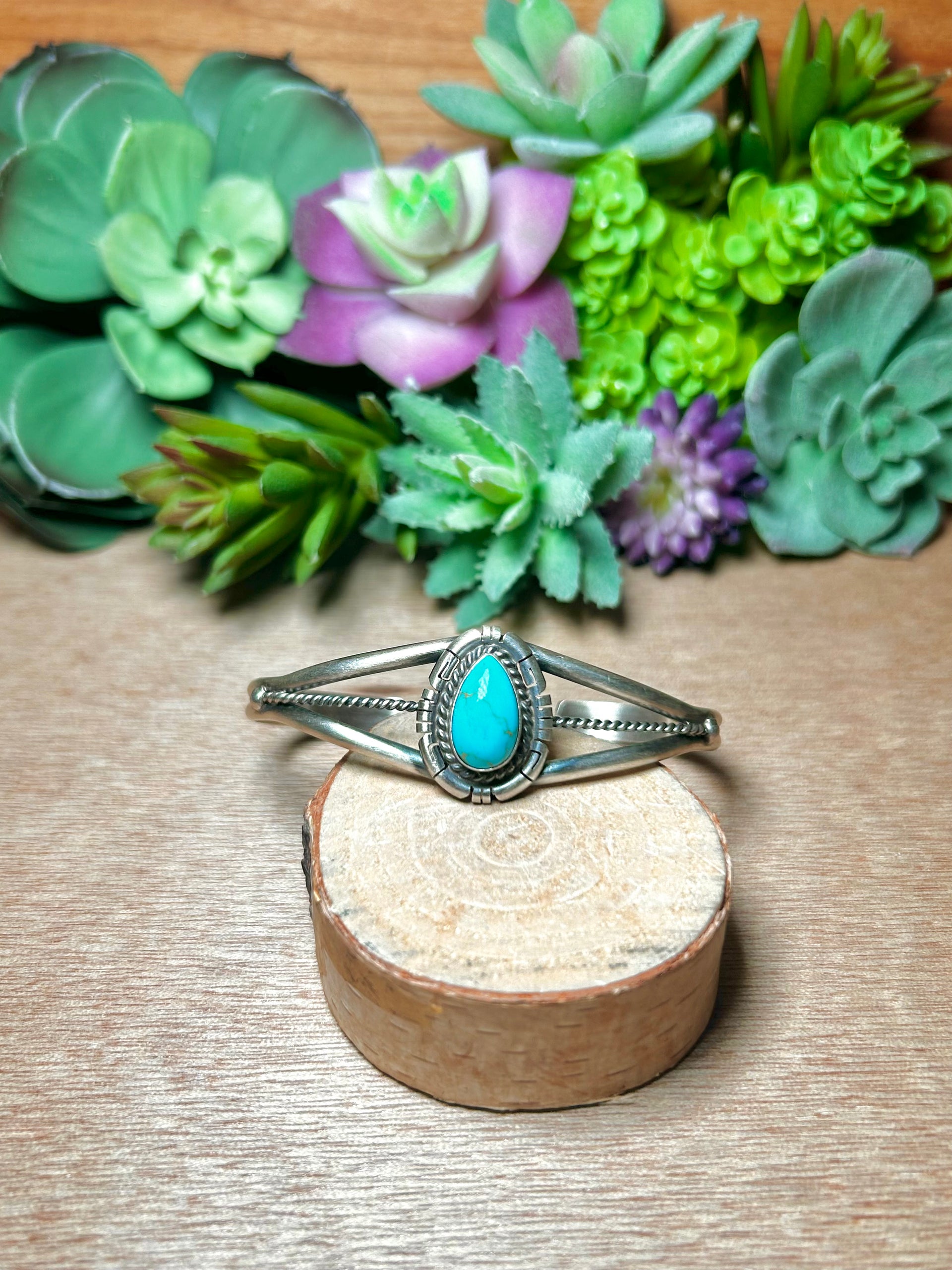 Dave Skeets Kingman Turquoise & Sterling Silver Cuff Bracelet