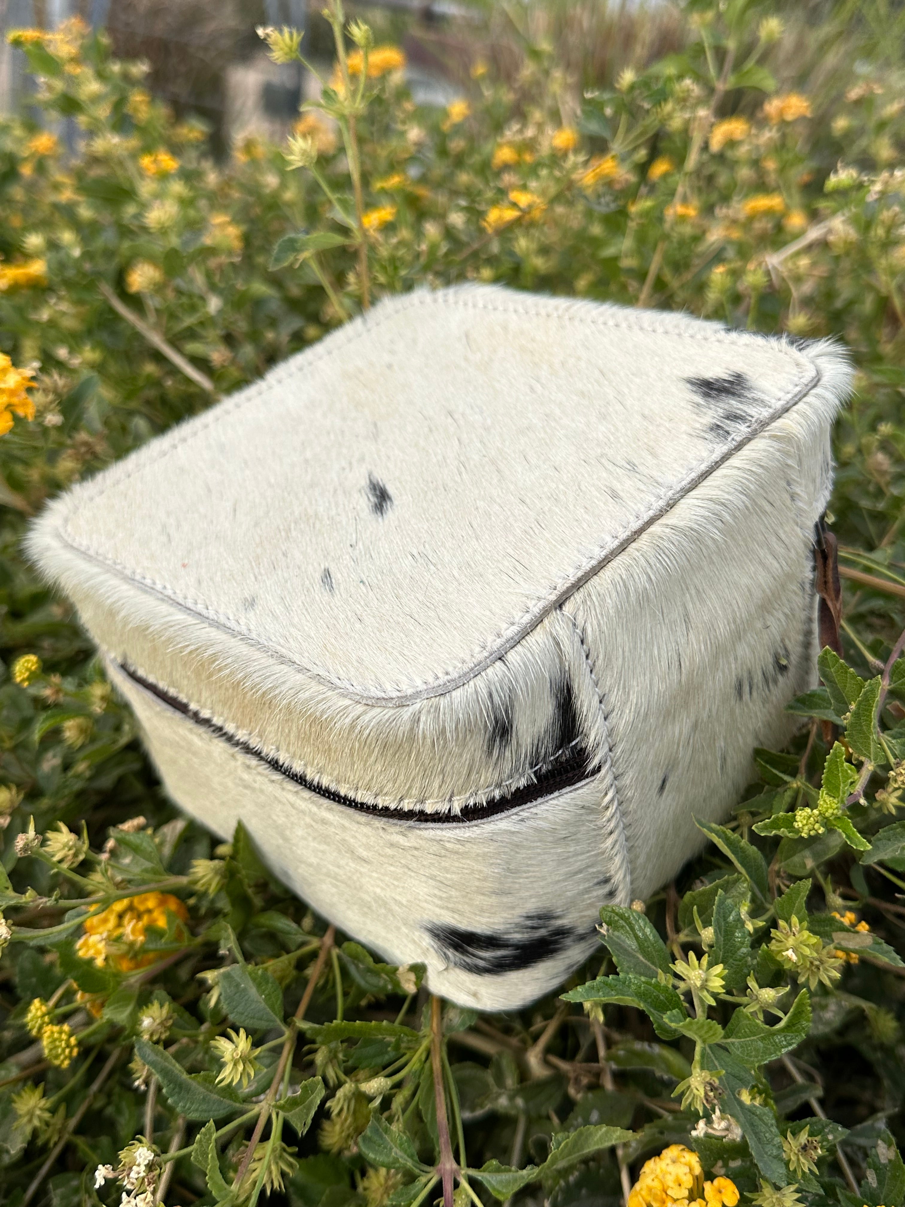 Genuine Leather Cowhide Jewelry Box