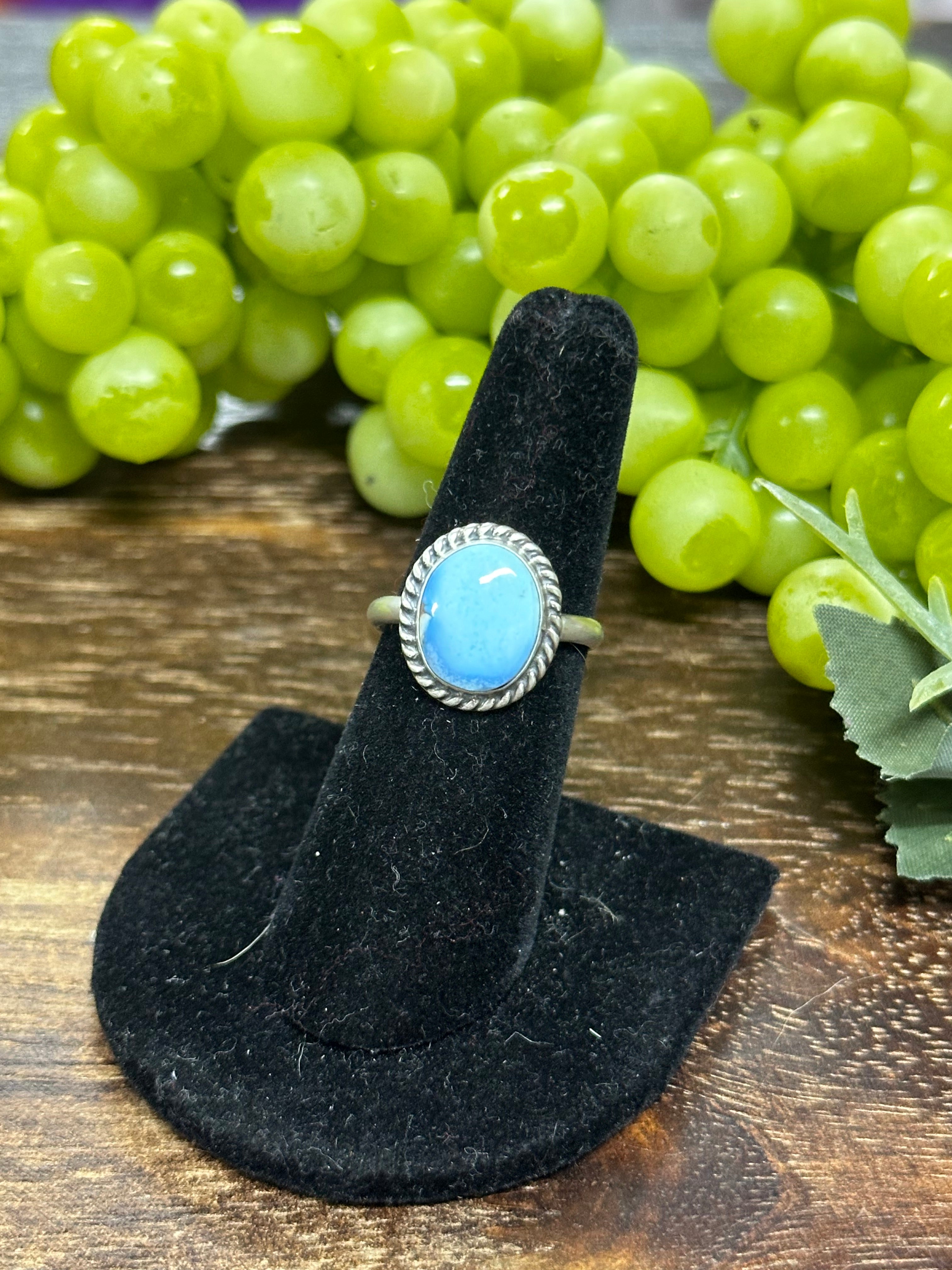 Navajo Made Golden Hills Turquoise & Sterling Silver Ring