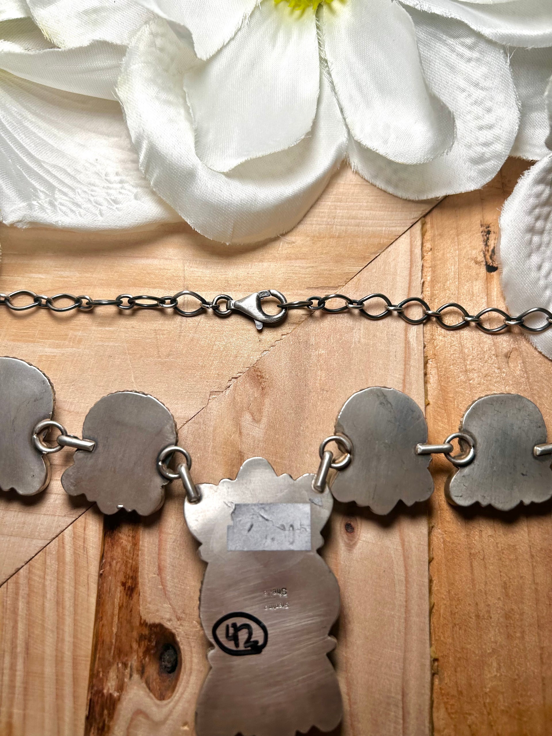 Sheila Becenti Multi Stone & Sterling Silver Necklace