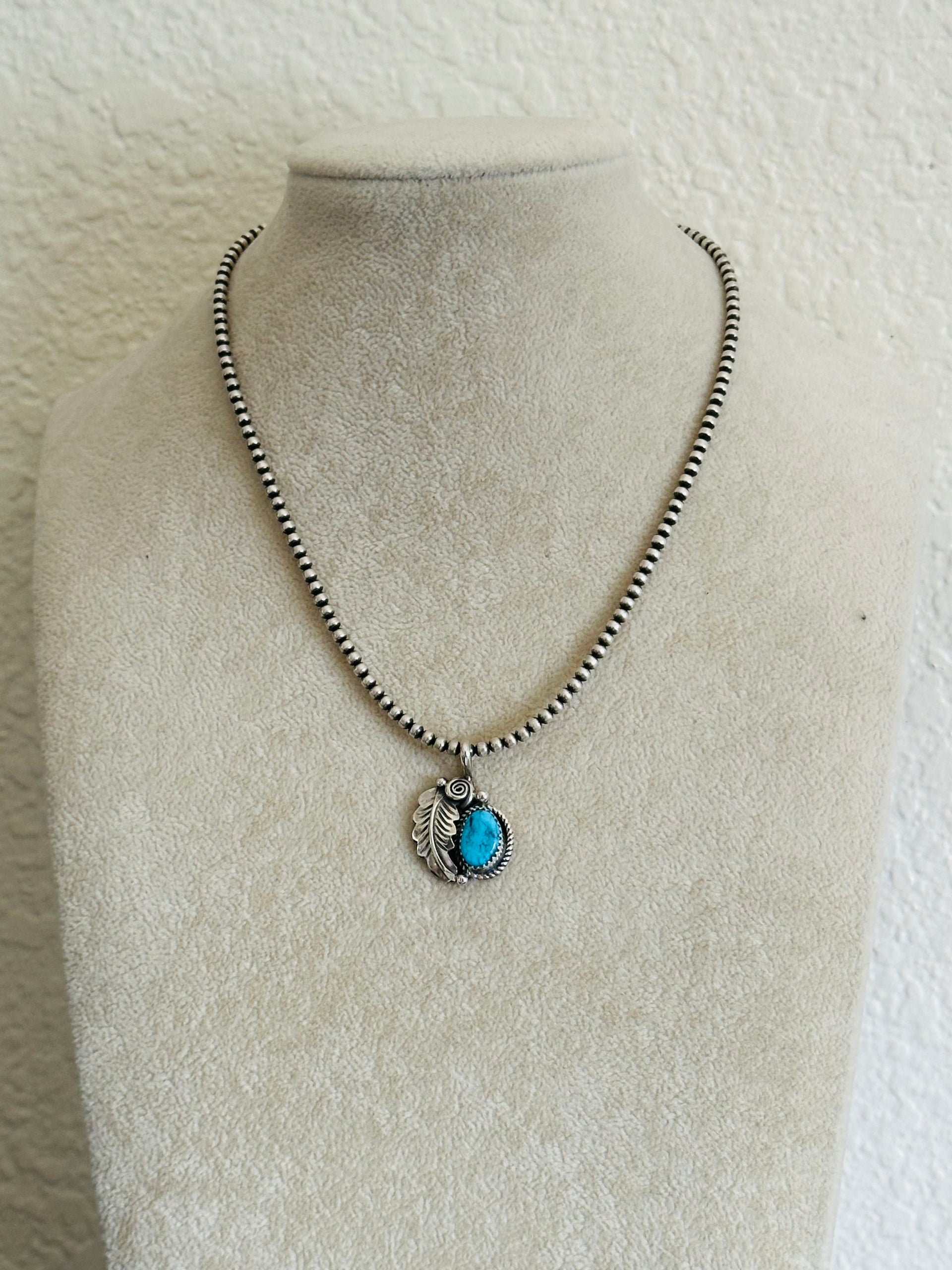 Julia Etsitty Kingman Turquoise & Sterling Silver Pendants