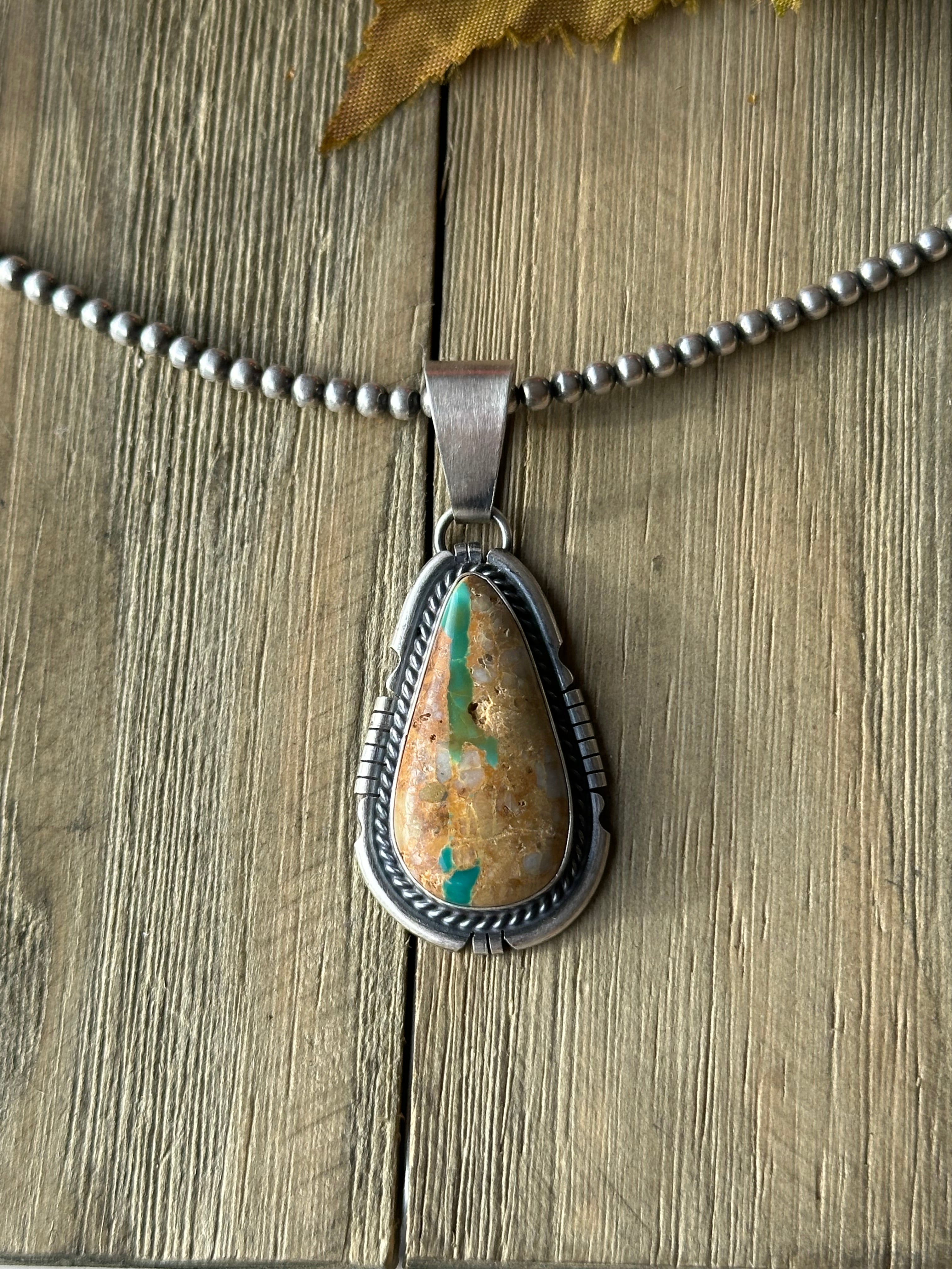 Dave Skeets Turquoise & Sterling Silver Pendant